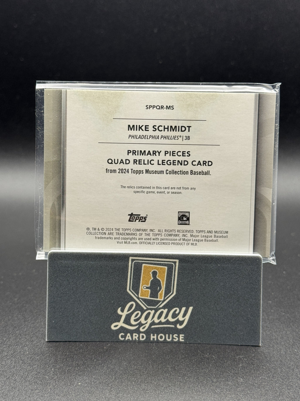 2024 Topps Museum Collection Mike Schmidt PP Quad Relics Legends Copper #/49
