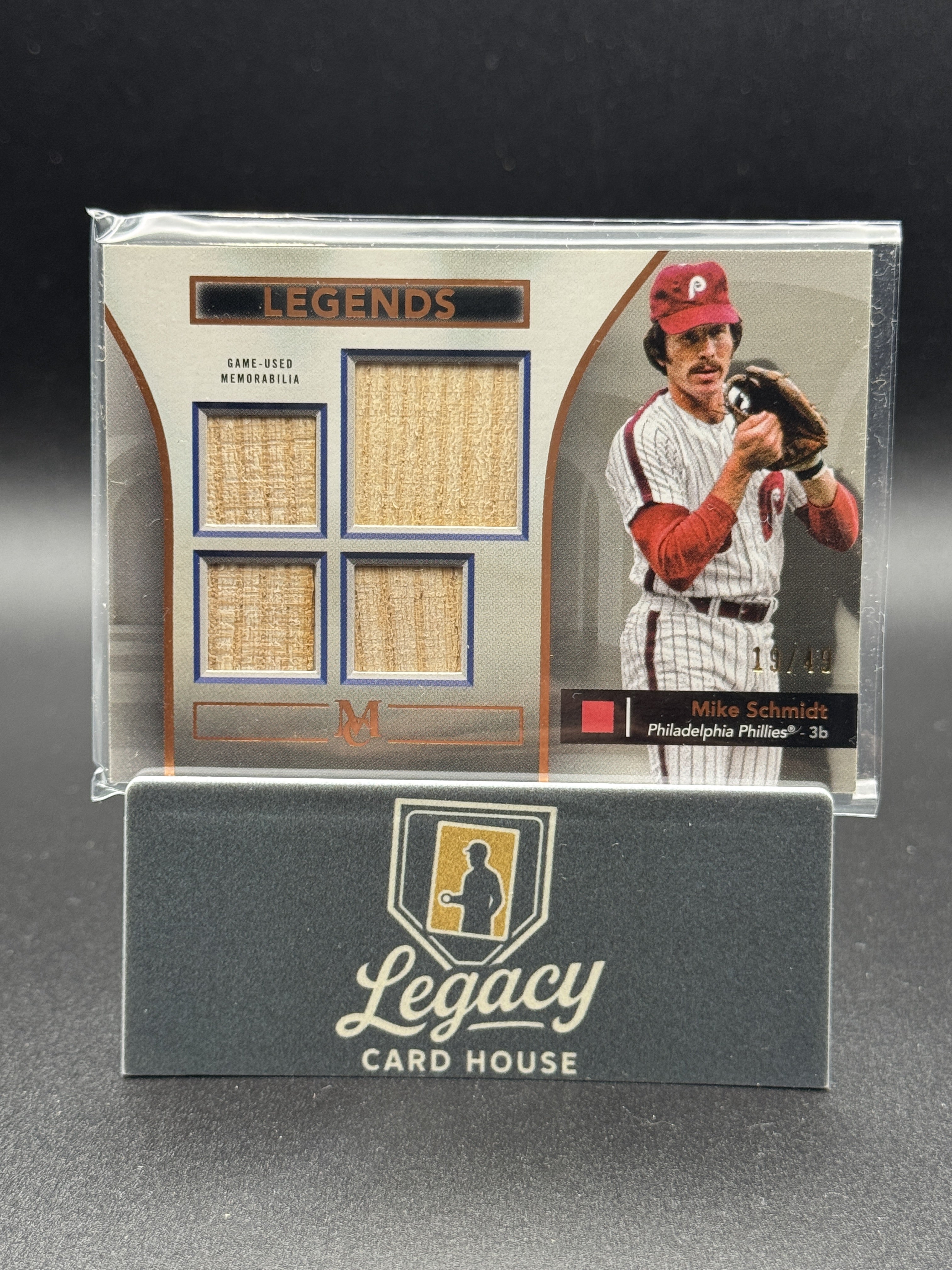2024 Topps Museum Collection Mike Schmidt PP Quad Relics Legends Copper #/49