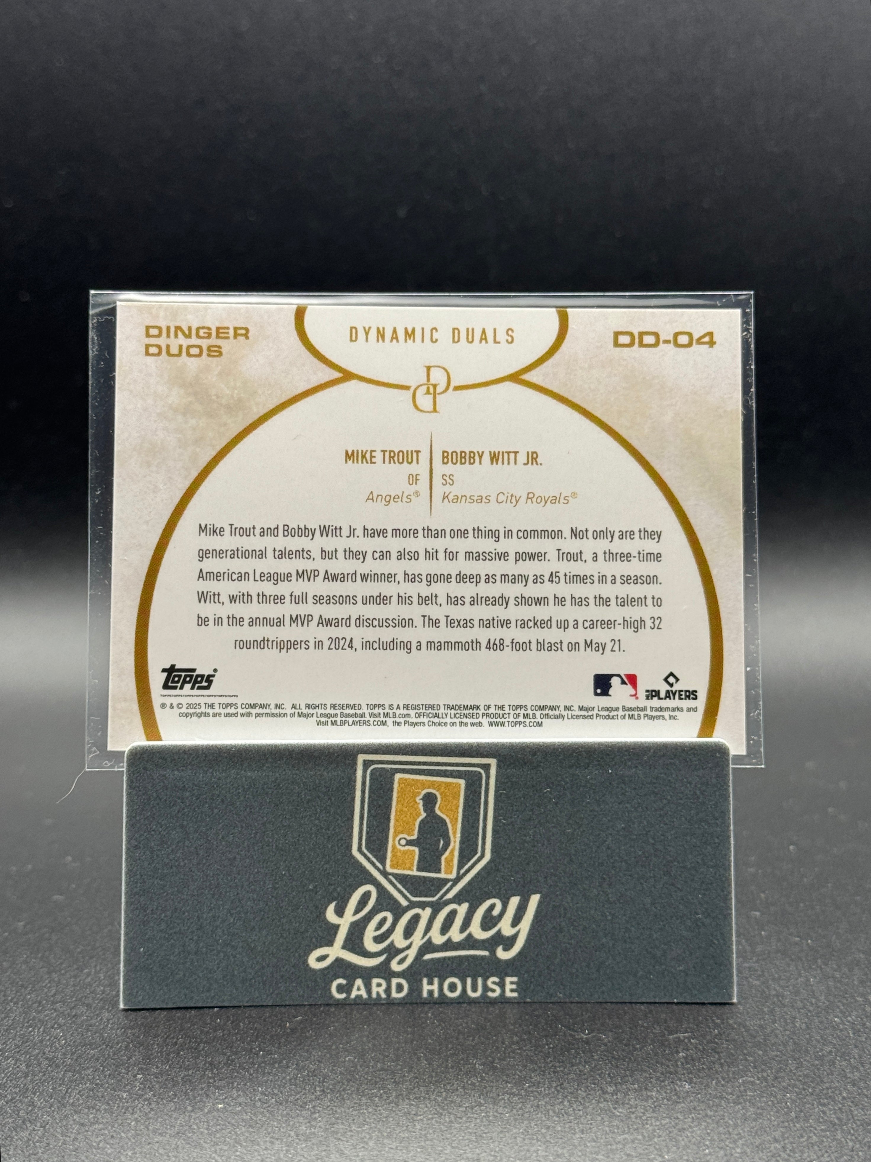 2025 Topps Dynamic Duals #DD-04 Mike Trout / Bobby Witt Jr. Dinger Duos