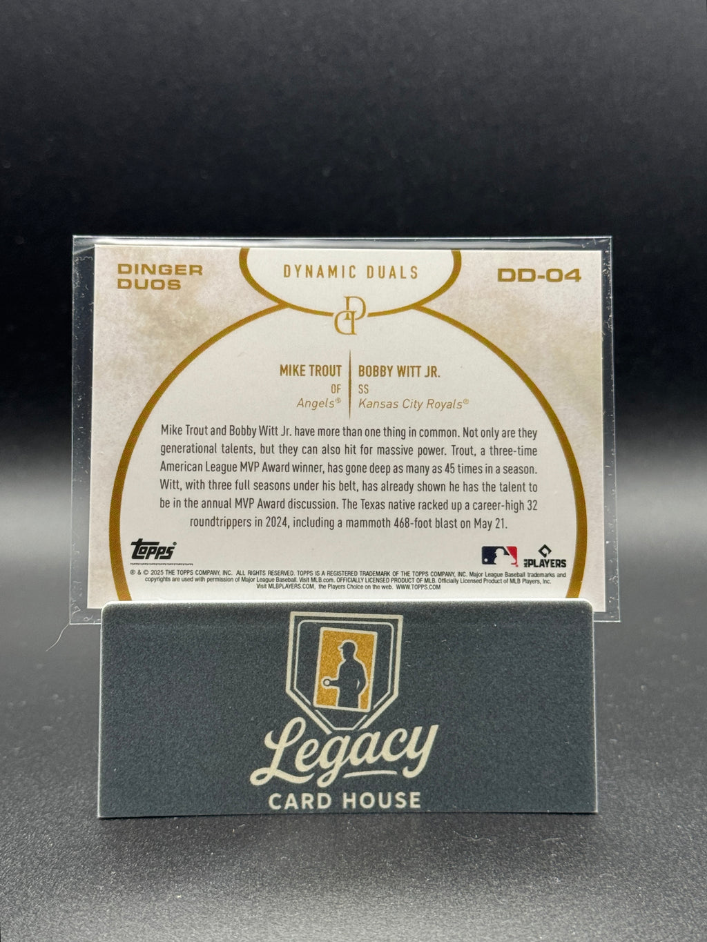 2025 Topps Dynamic Duals #DD-04 Mike Trout / Bobby Witt Jr. Dinger Duos