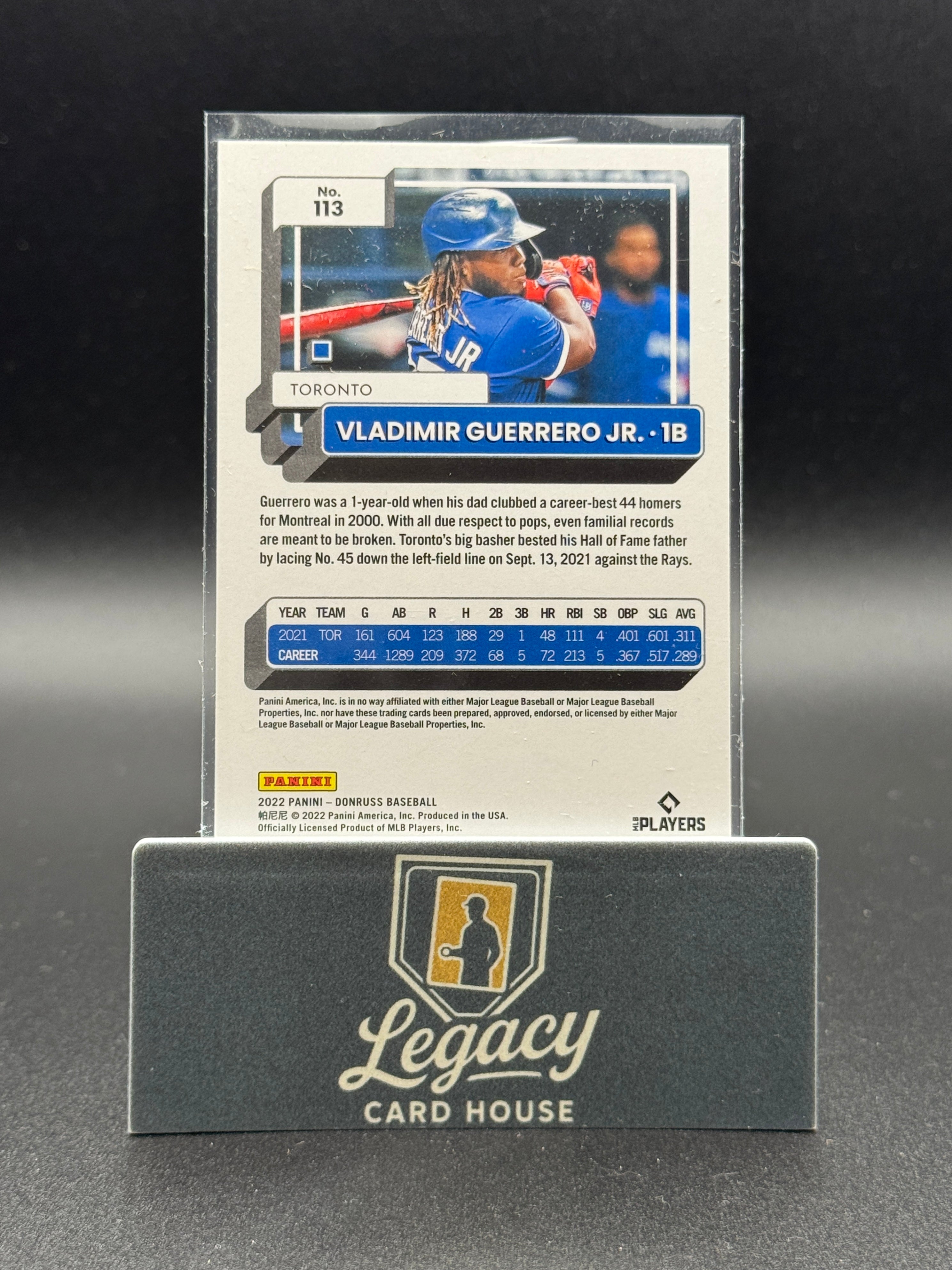 2022 Donruss #113 Vladimir Guerrero Jr. Presidential Collection #/46