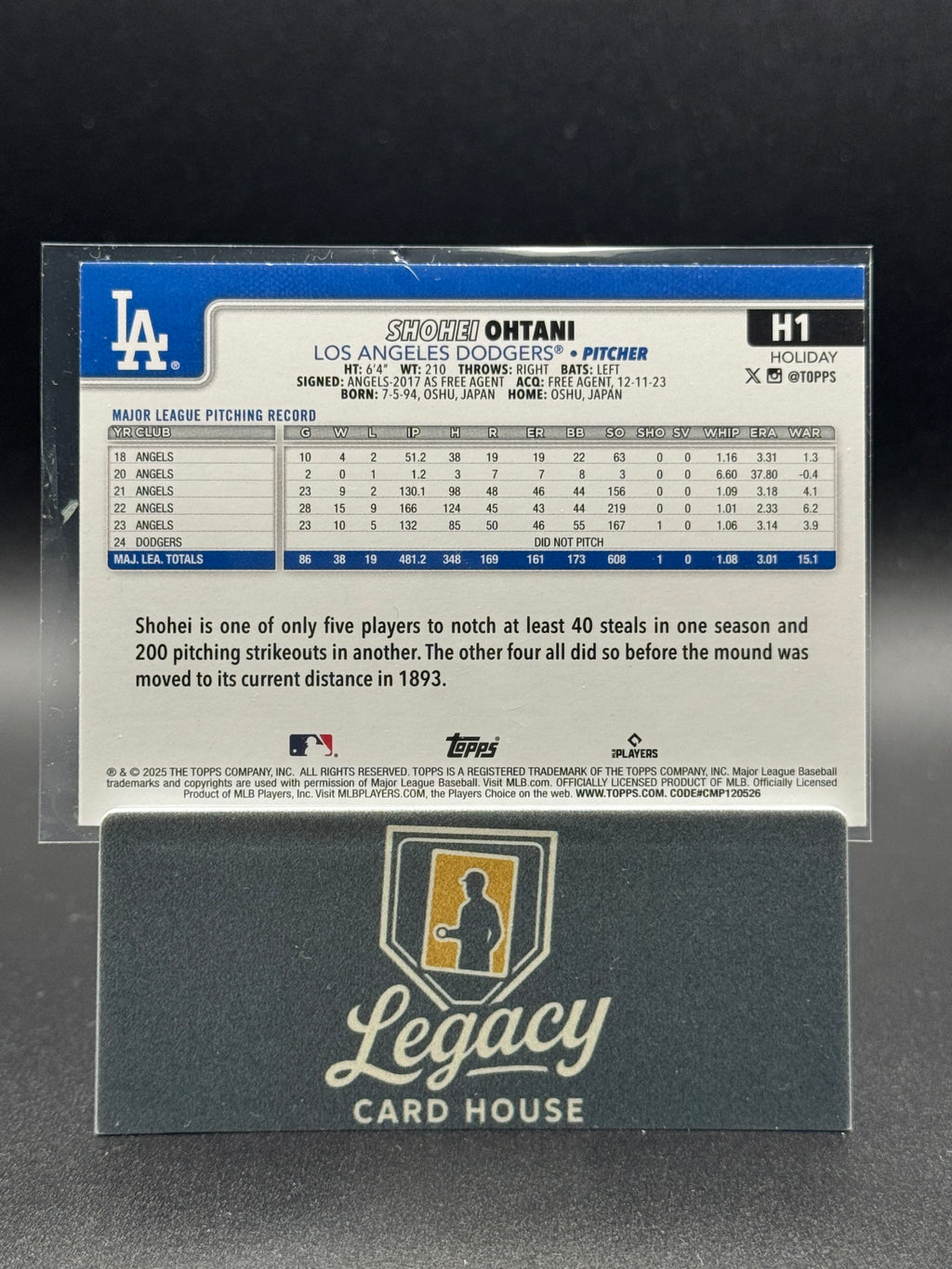 2025 Topps Holiday #H1 Shohei Ohtani