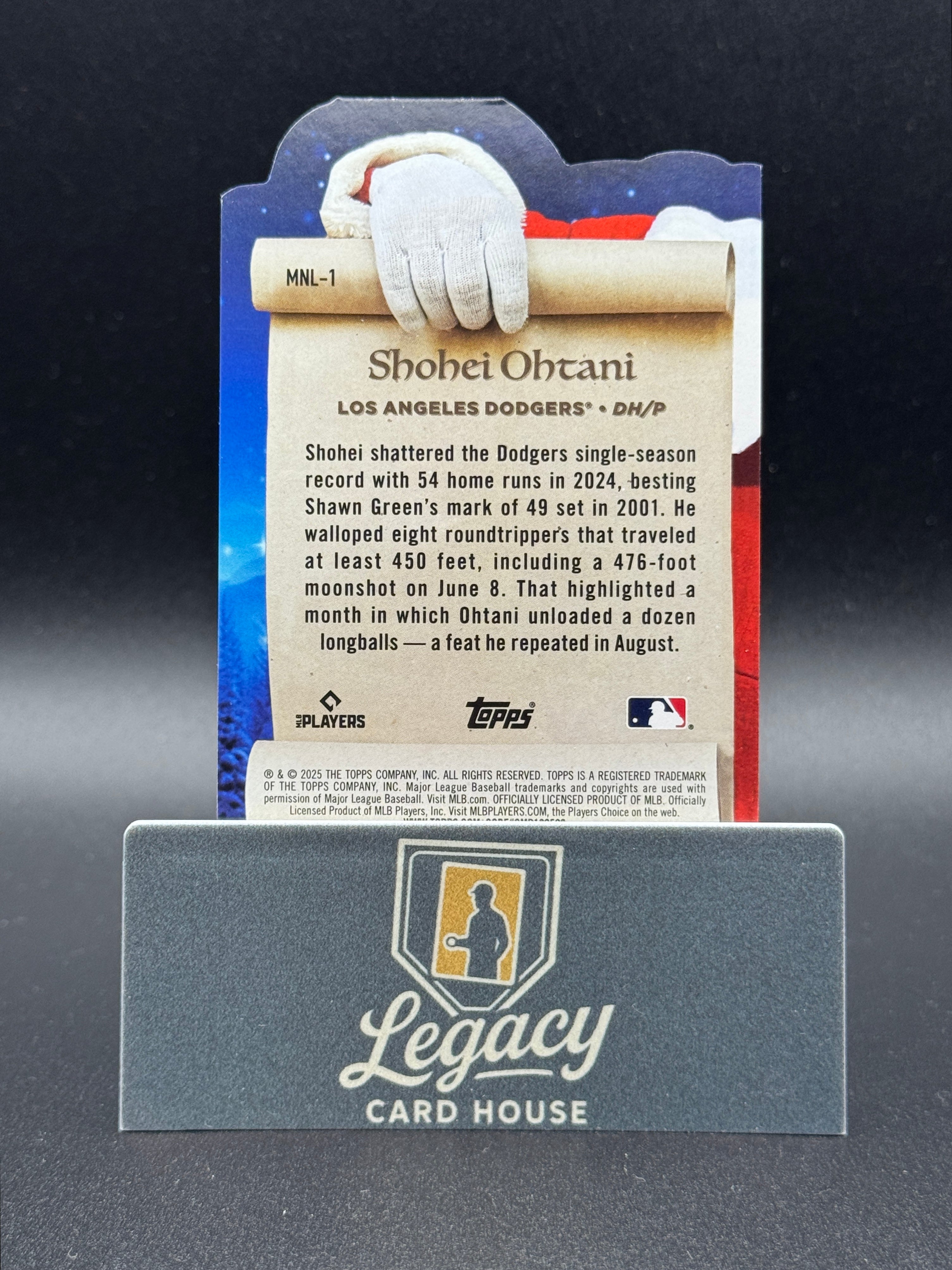 2025 Topps Holiday #MNL-1 Shohei Ohtani Making the Nice List