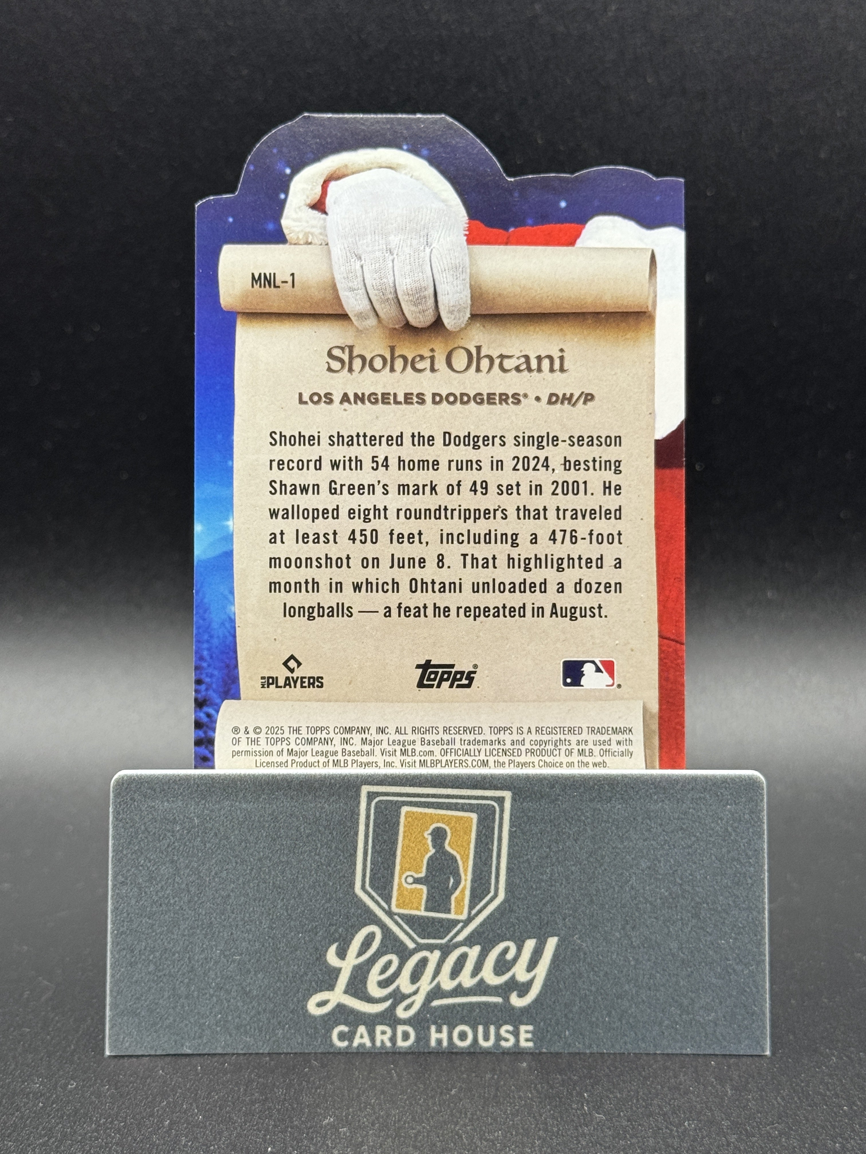 2025 Topps Holiday #MNL-1 Shohei Ohtani Making the Nice List