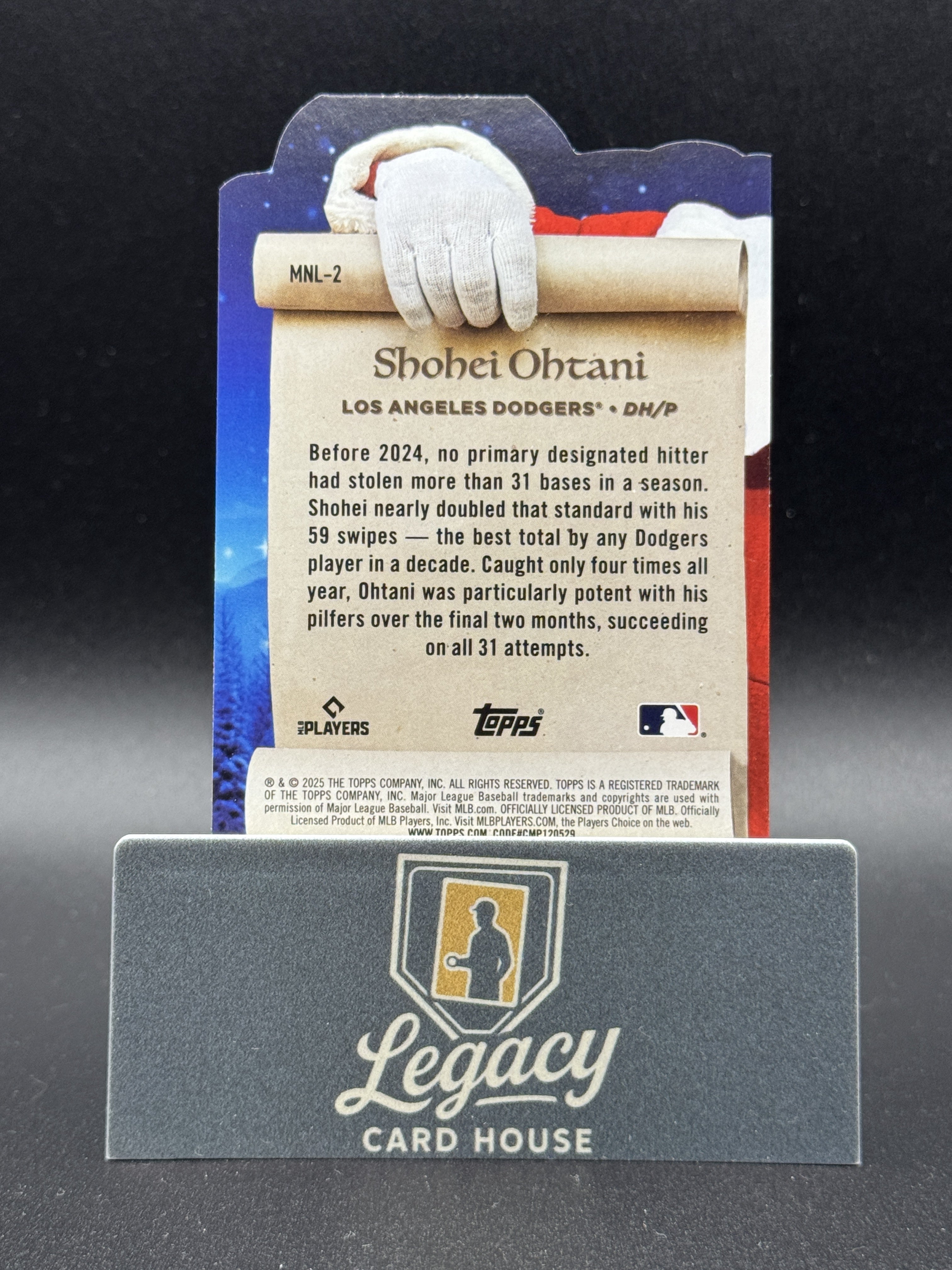2025 Topps Holiday #MNL-2 Shohei Ohtani Making the Nice List