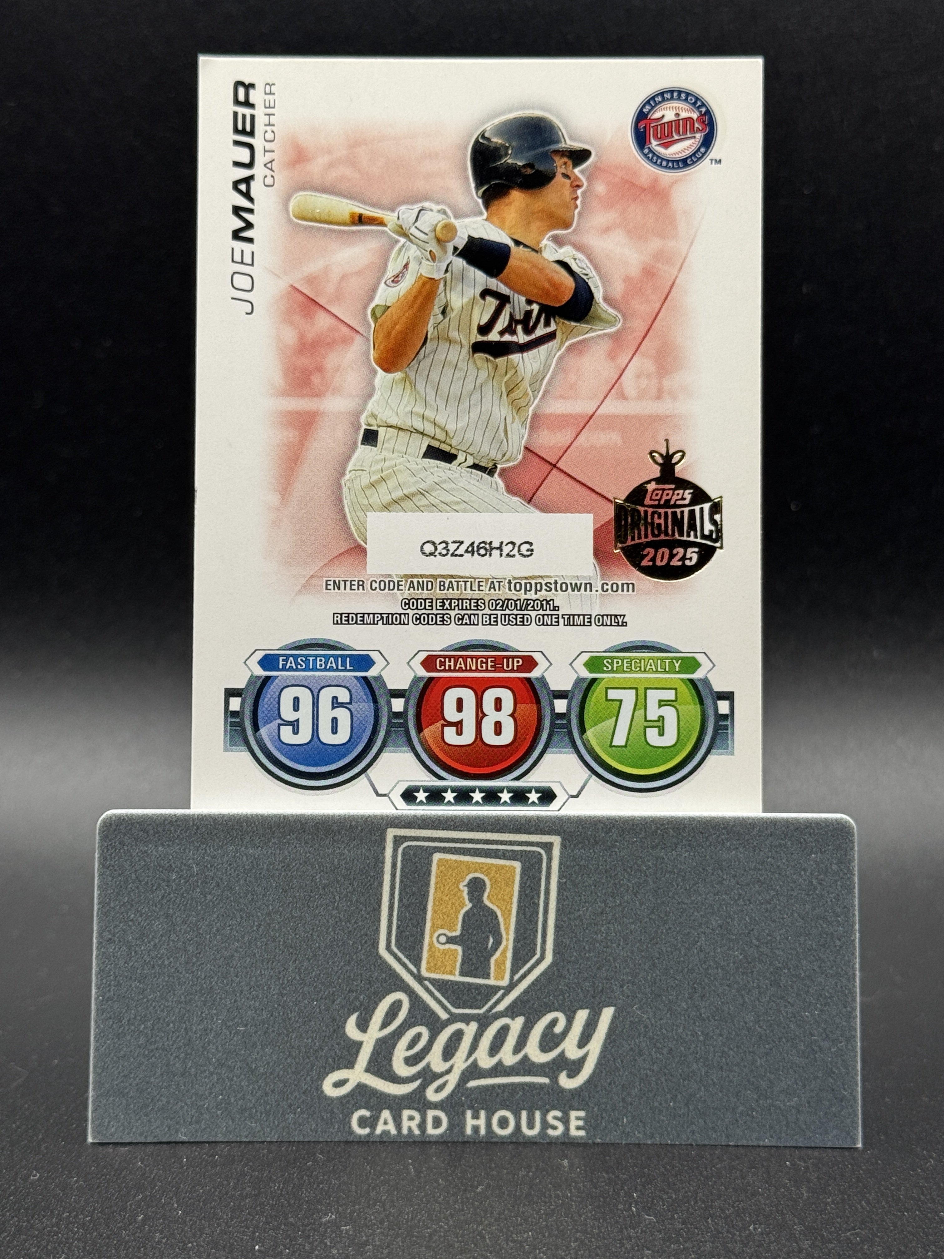 #NNO Joe Mauer 2025 Topps Holiday Buyback Topps Attack #NNO Joe Mauer