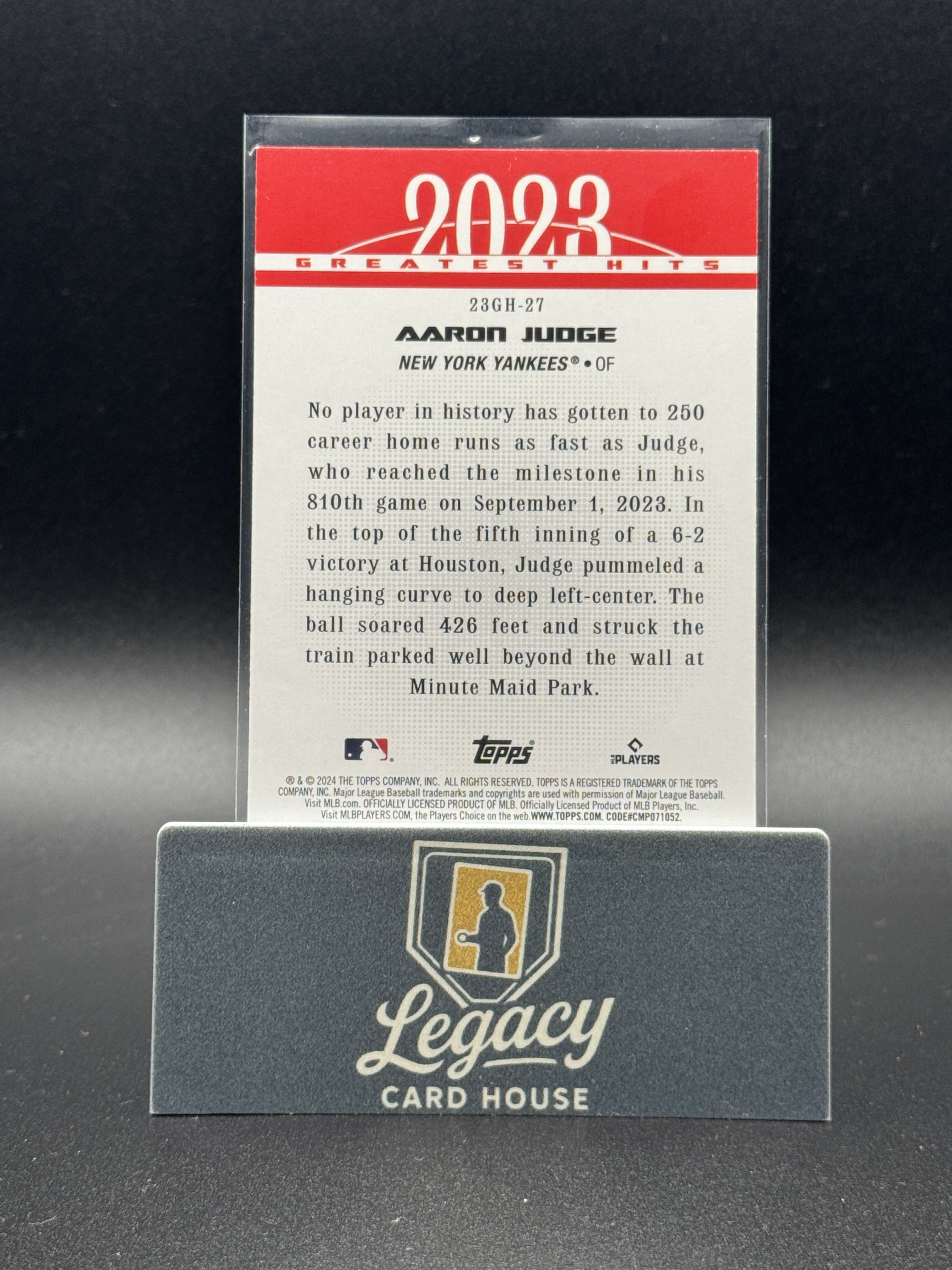 2024 Topps #23GH-27 Aaron Judge 2023 Greatest Hits Blue