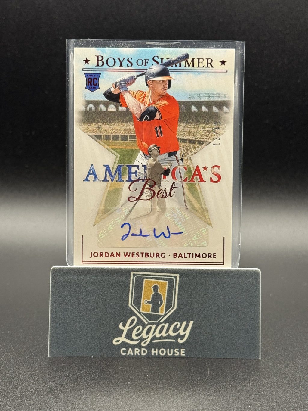 2024 Panini Boys of Summer #AME-JW Jordan Westburg America's Best Sig. Red #/49