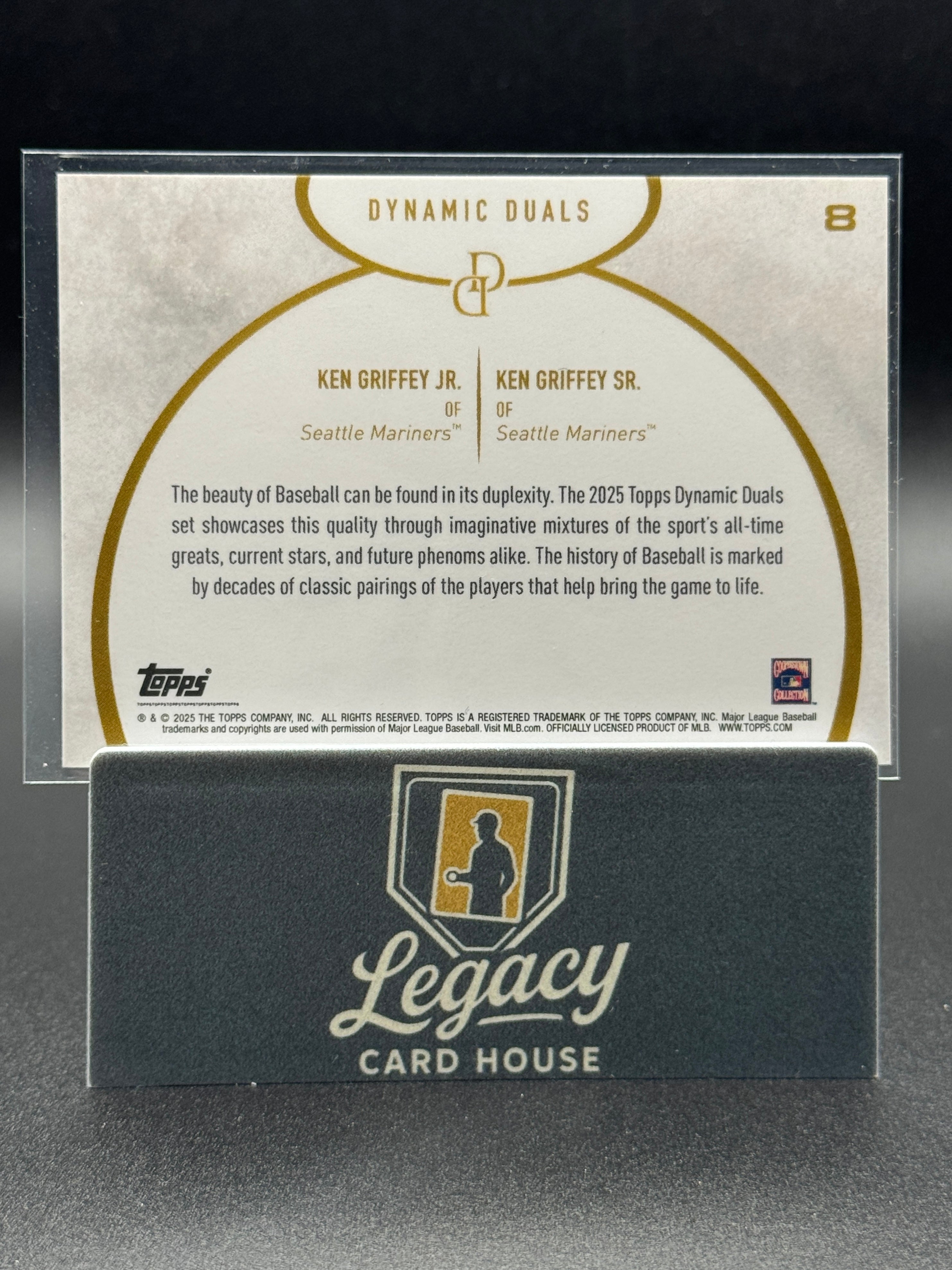 2025 Topps Dynamic Duals #8 Ken Griffey Jr. / Ken Griffey Sr.