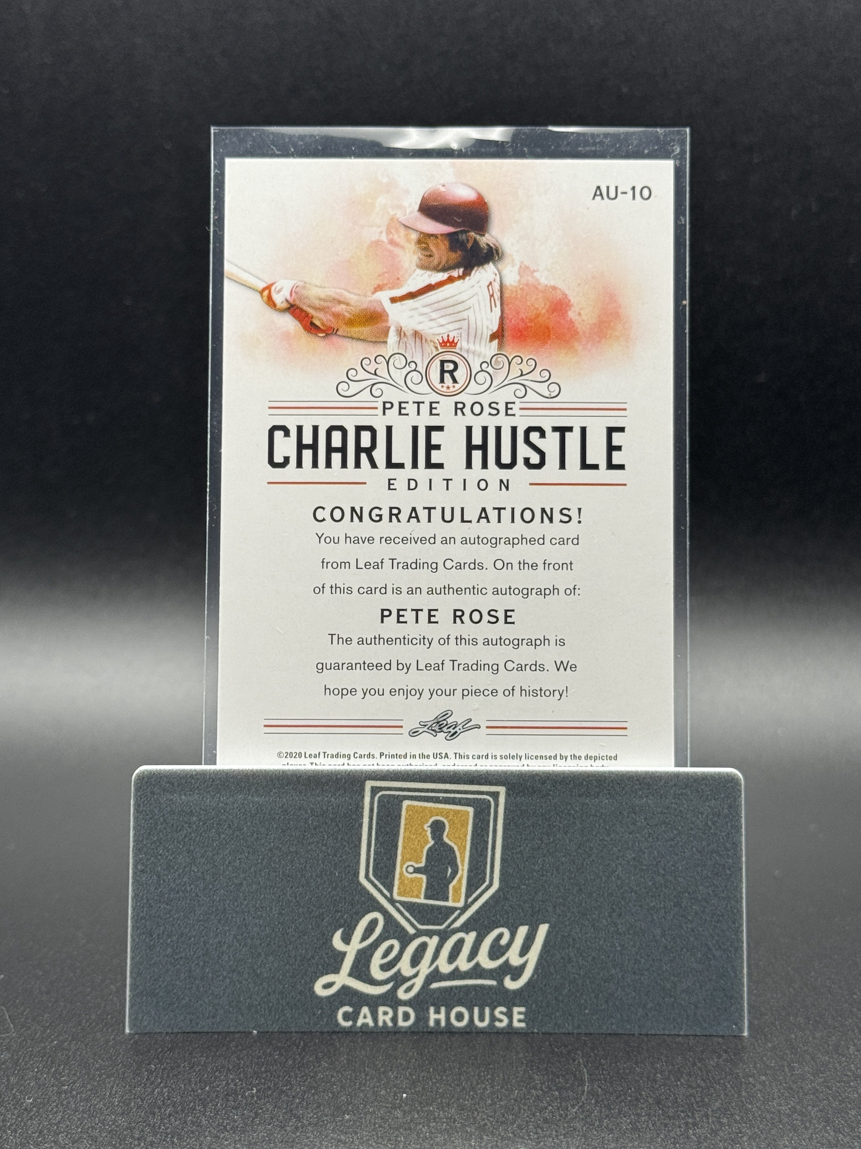 2020 Leaf Pete Rose Charlie Hustle Edition #AU-10 Pete Rose Autographs