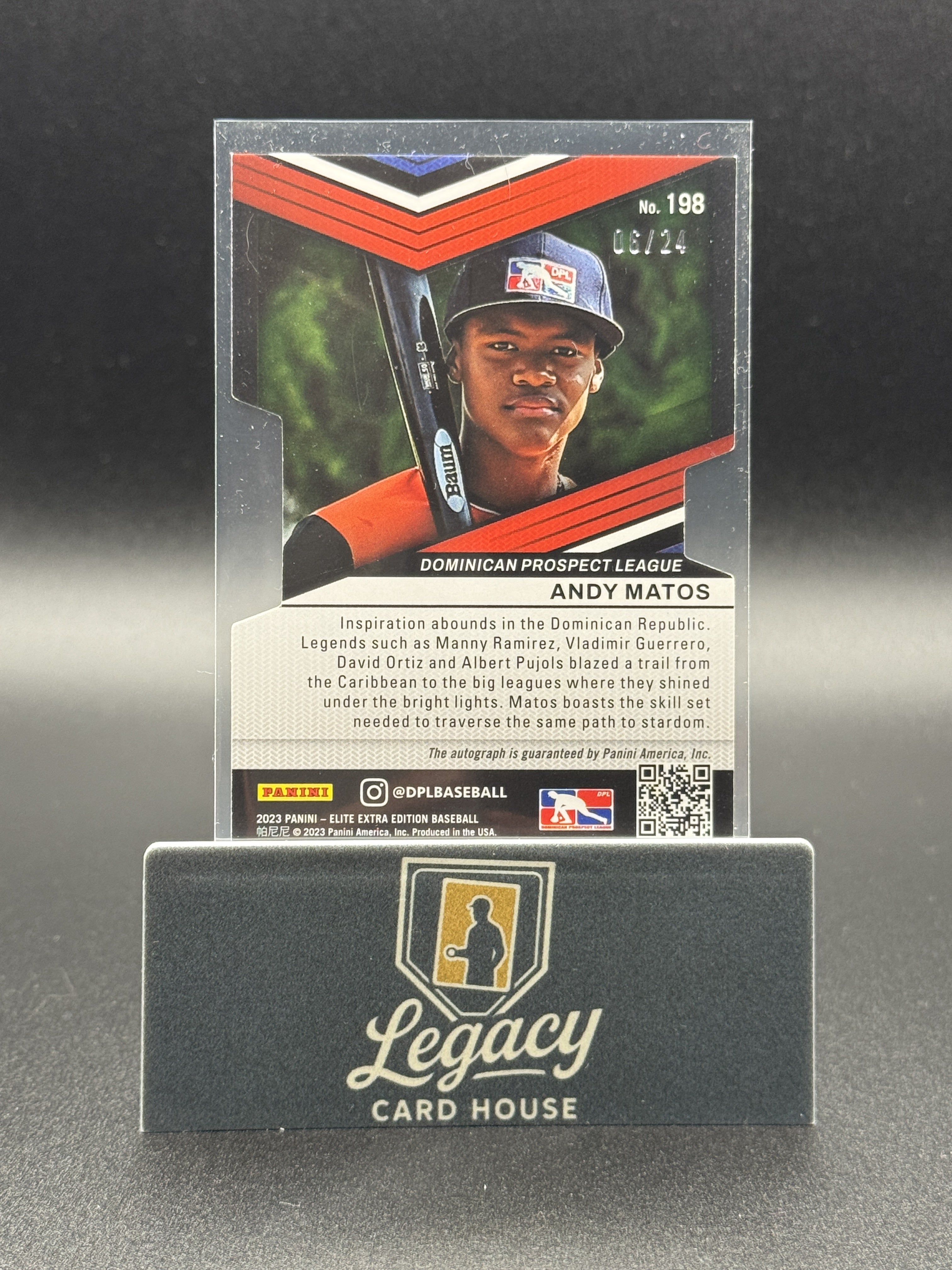 2023 Panini Elite Extra Edition Andy Matos Signatures Asp Die Cut Gold #/24