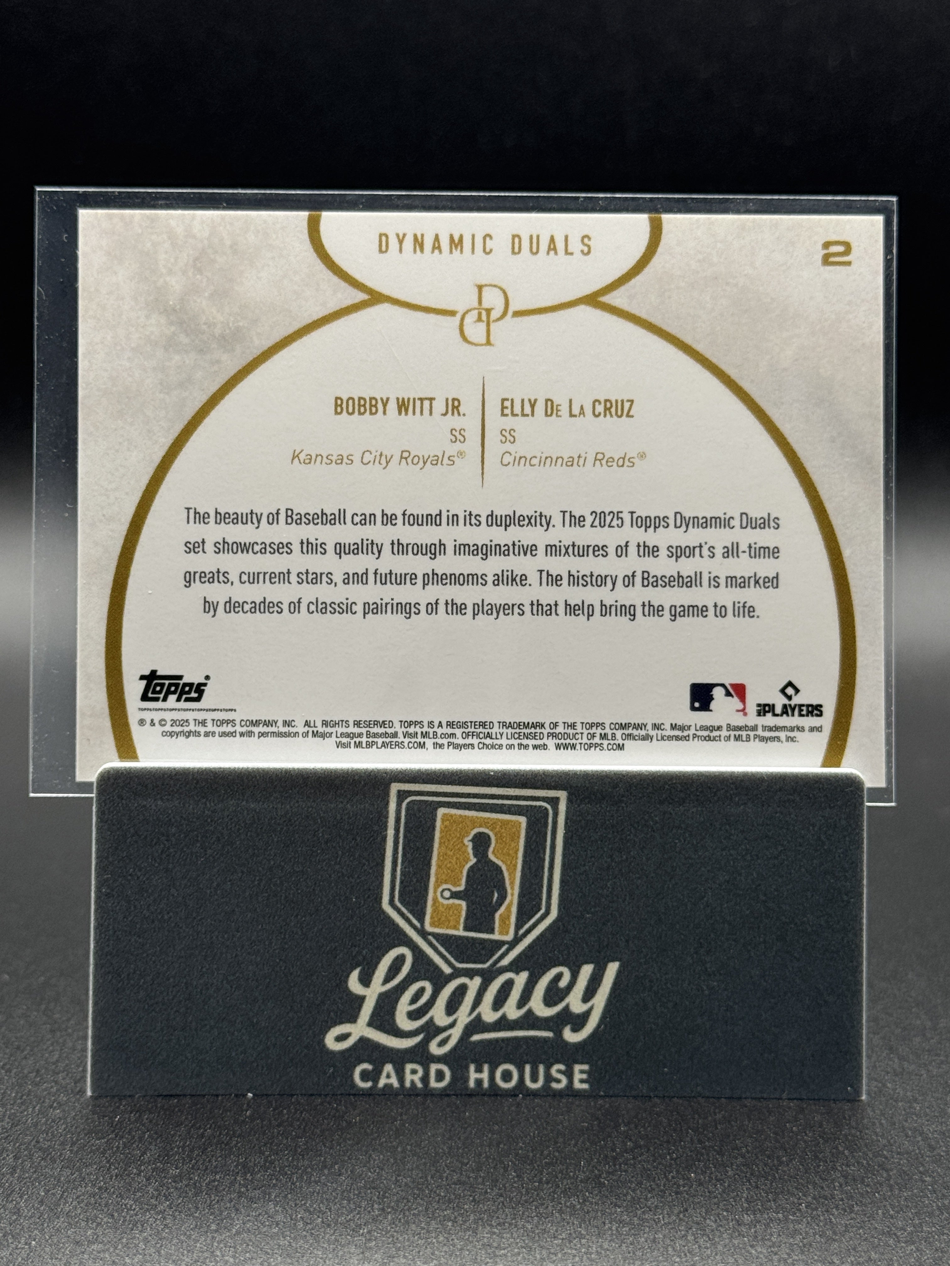 2025 Topps Dynamic Duals #2 Bobby Witt Jr. / Elly De La Cruz