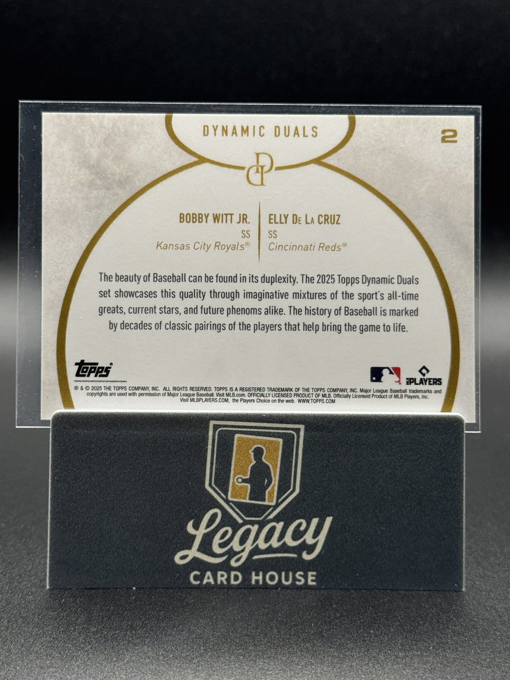 2025 Topps Dynamic Duals #2 Bobby Witt Jr. / Elly De La Cruz