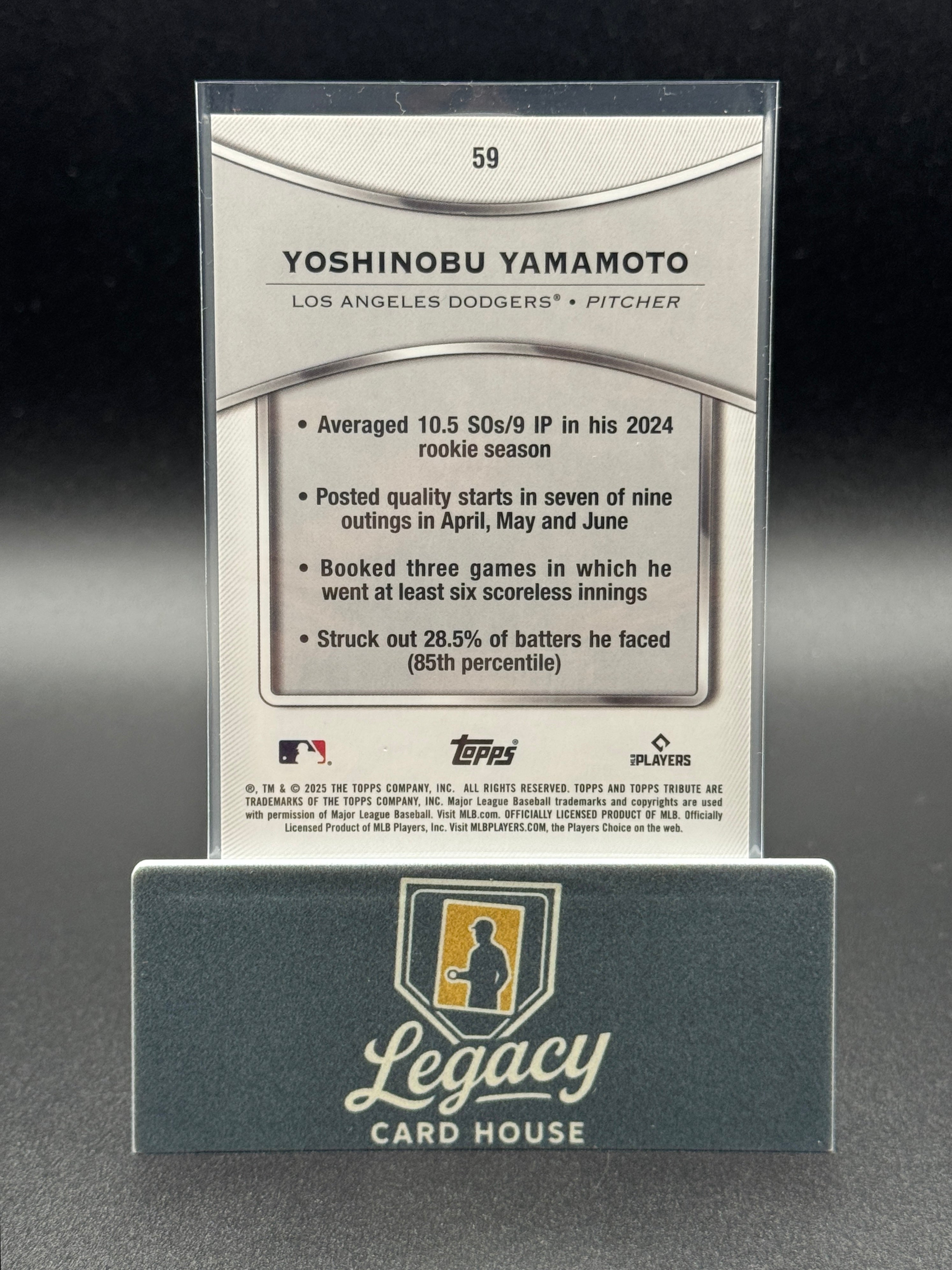 2025 Topps Tribute #59 Yoshinobu Yamamoto