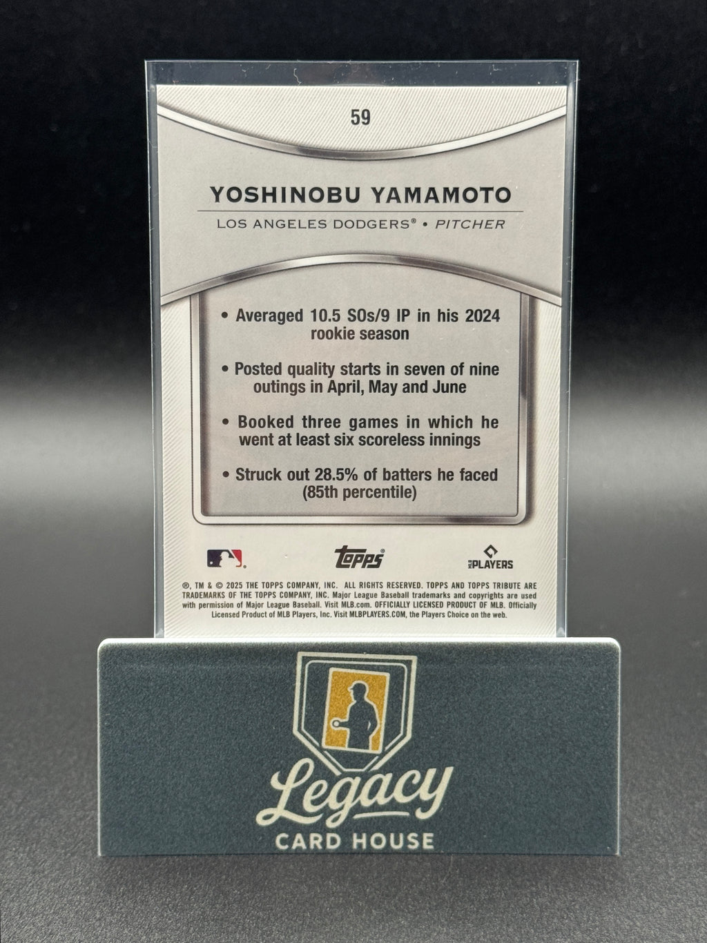 2025 Topps Tribute #59 Yoshinobu Yamamoto