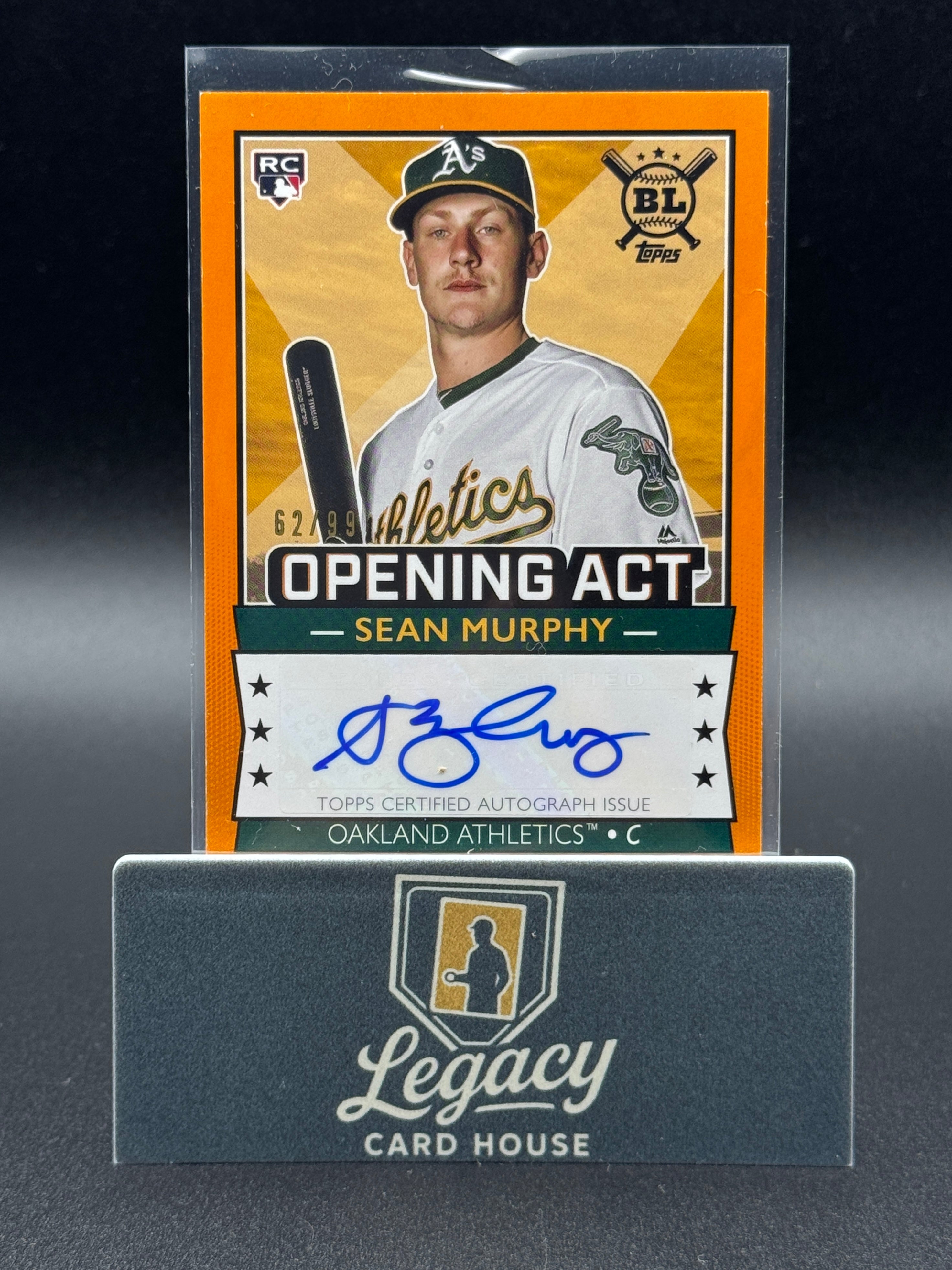 2020 Topps Big League #OAA-SM Sean Murphy Opening Act Autographs Orange #/99