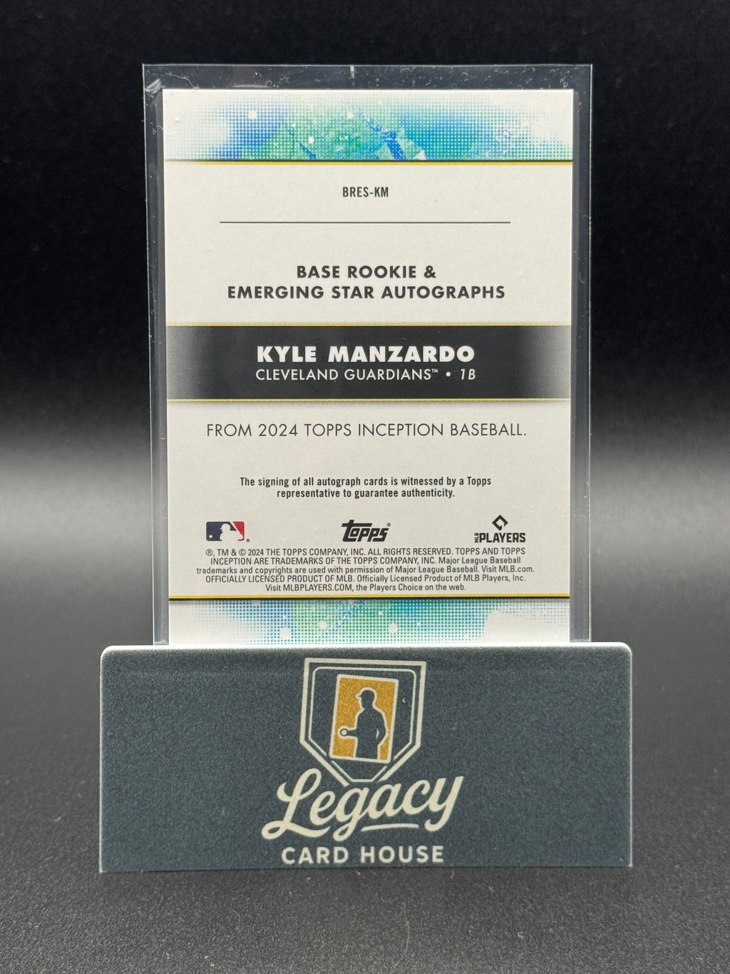 2024 Topps Inception #BRES-KM Kyle Manzardo Rookie and Emerging Star Autos #/299