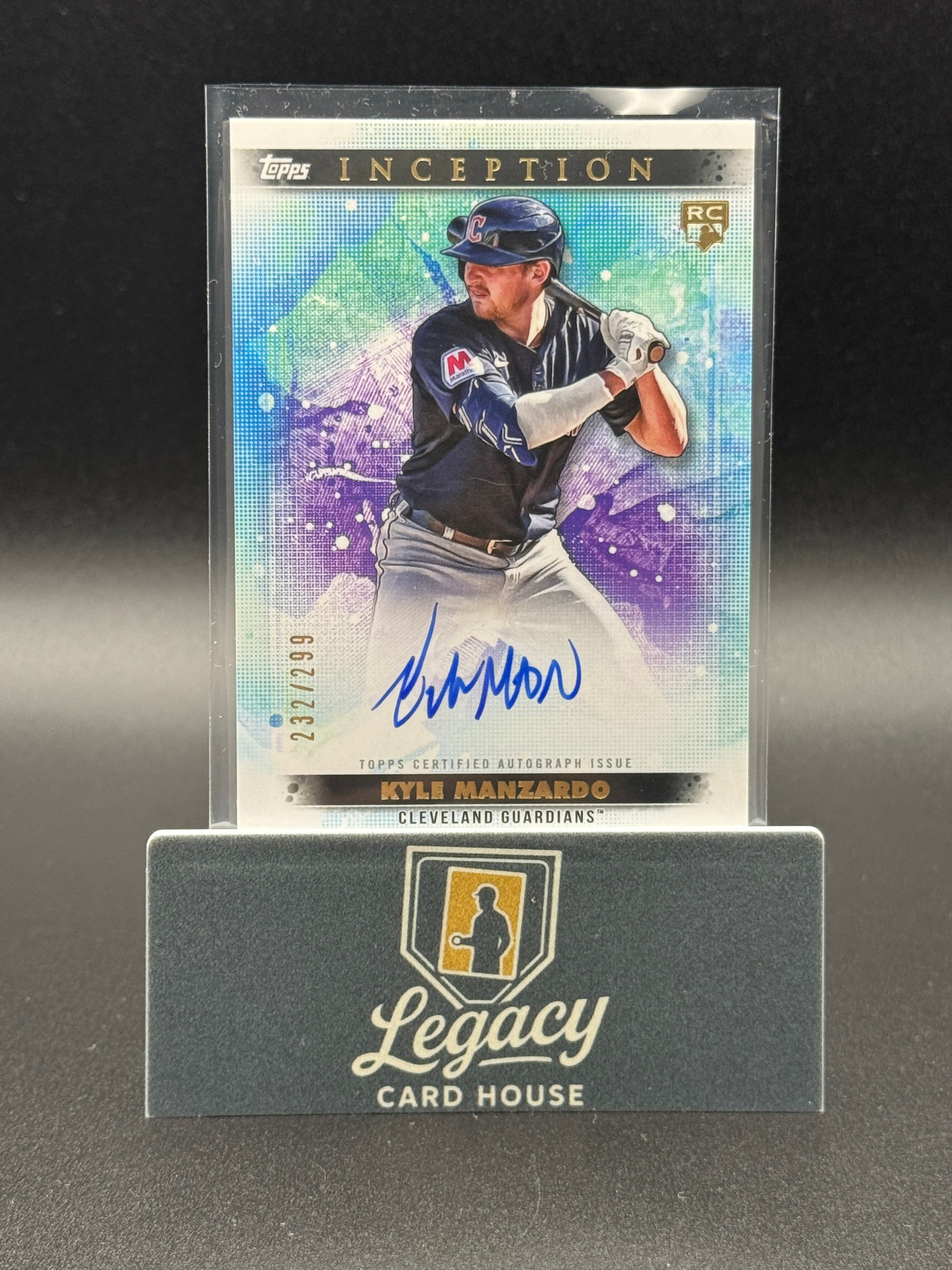 2024 Topps Inception #BRES-KM Kyle Manzardo Rookie and Emerging Star Autos #/299