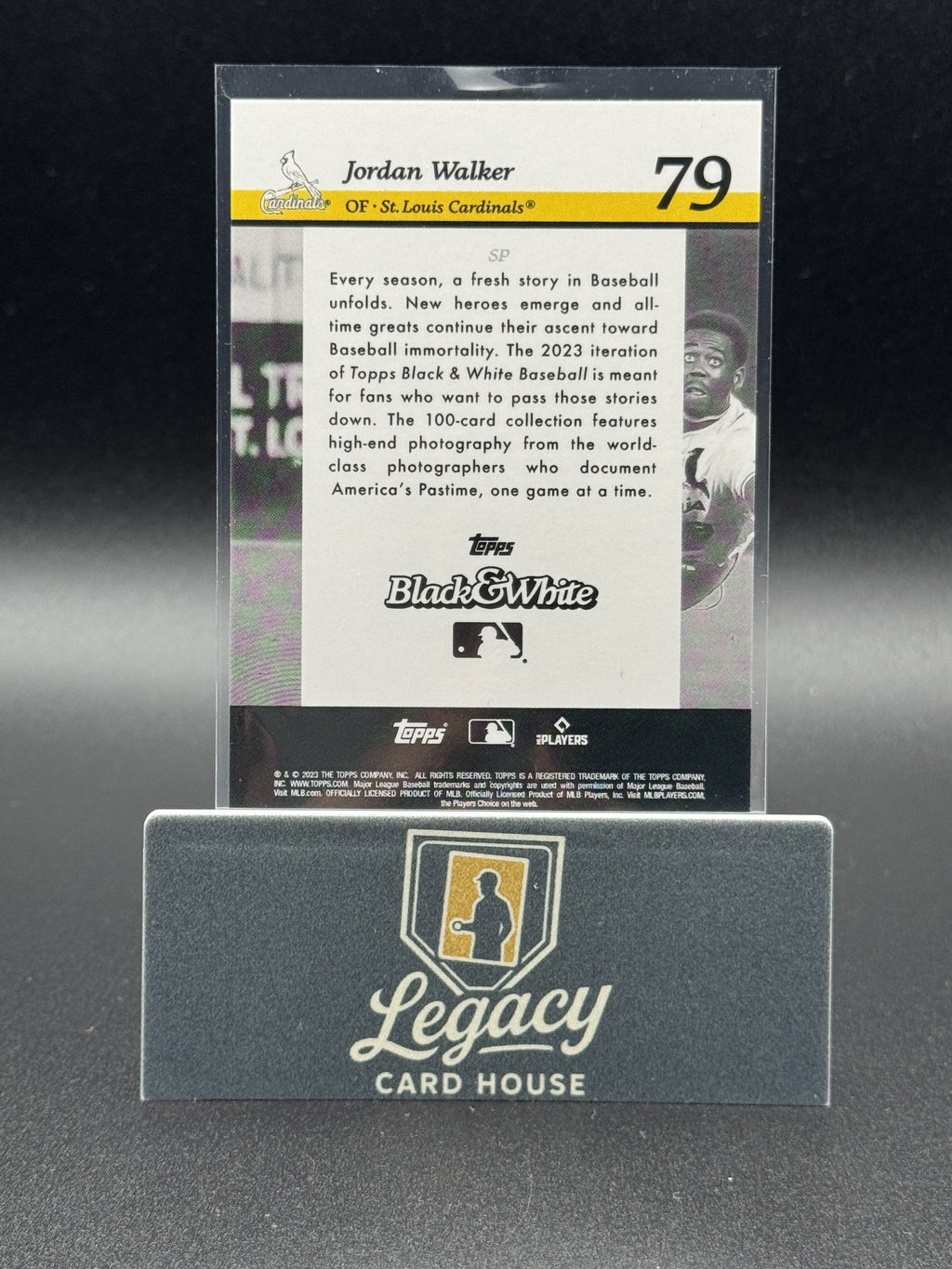 2023 Topps Black & White #79 Jordan Walker Short Print Image Variations