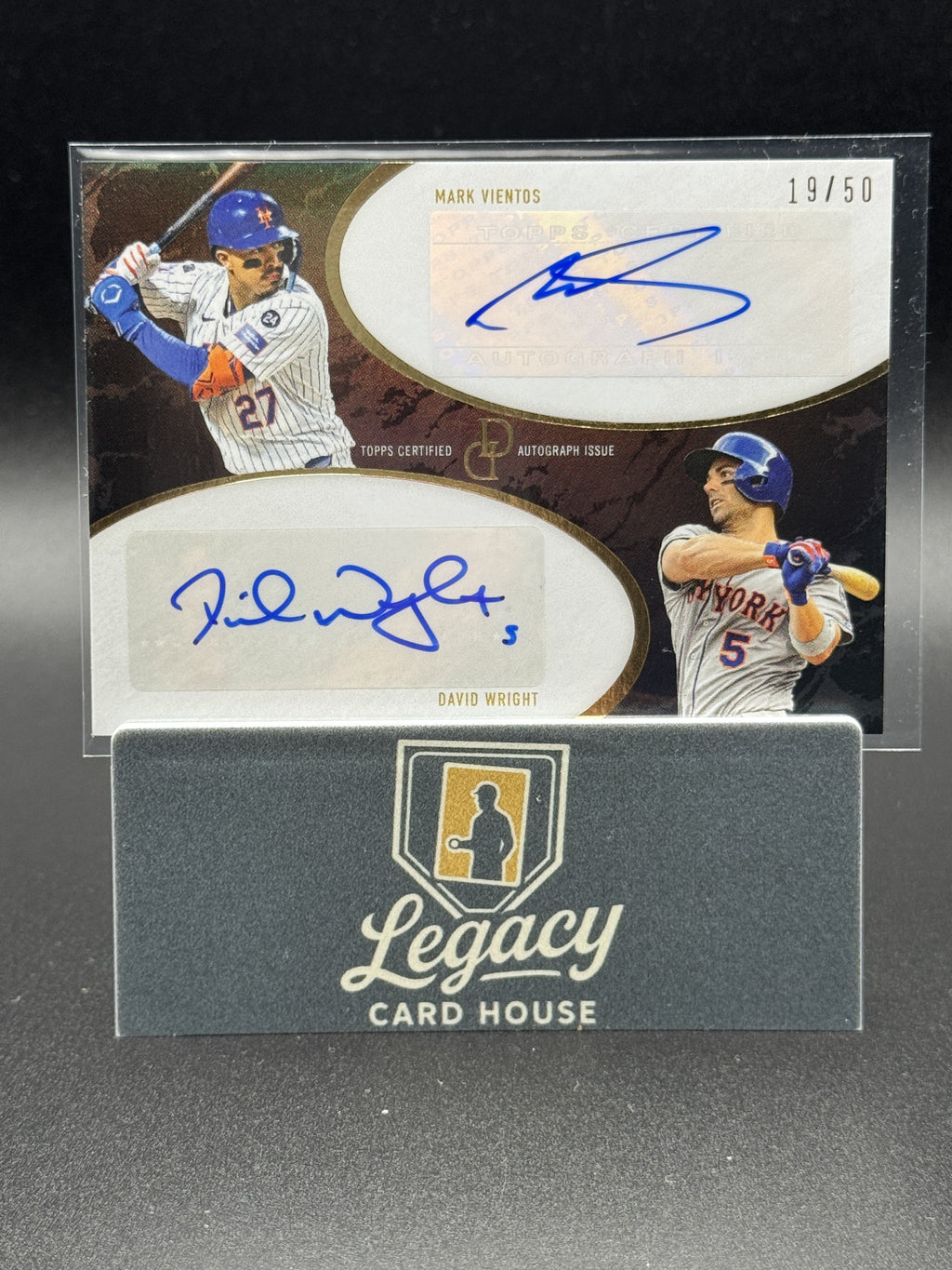 2025 Topps Dynamic Duals Auto David Wright & Mark Vientos New York Mets /50