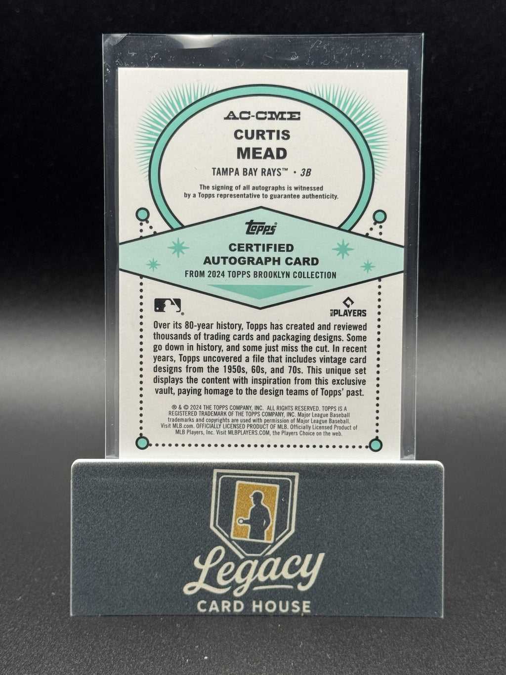 2024 Topps Brooklyn Collection #AC-CME Curtis Mead Autographs Gold #/50