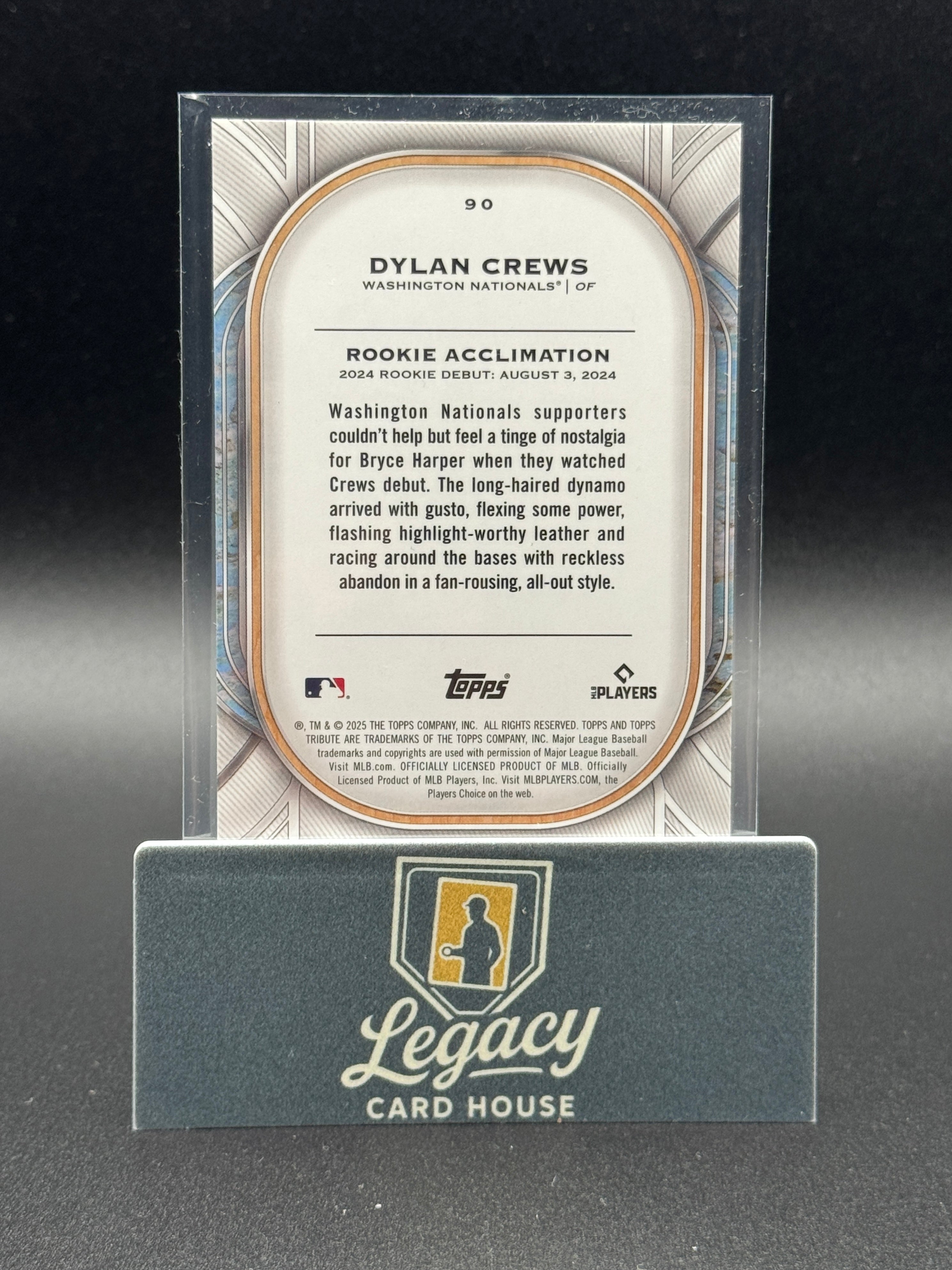 2025 Topps Tribute #90 Dylan Crews Gold #/75