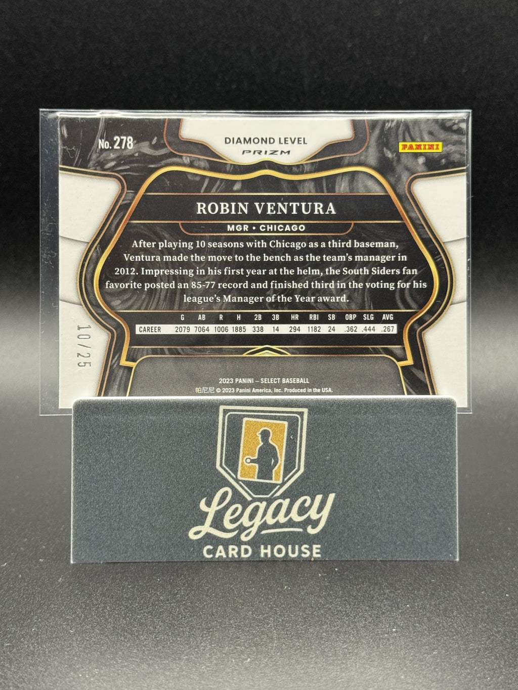 2023 Panini Select #278 Robin Ventura Green/White/Purple Prizm #/25