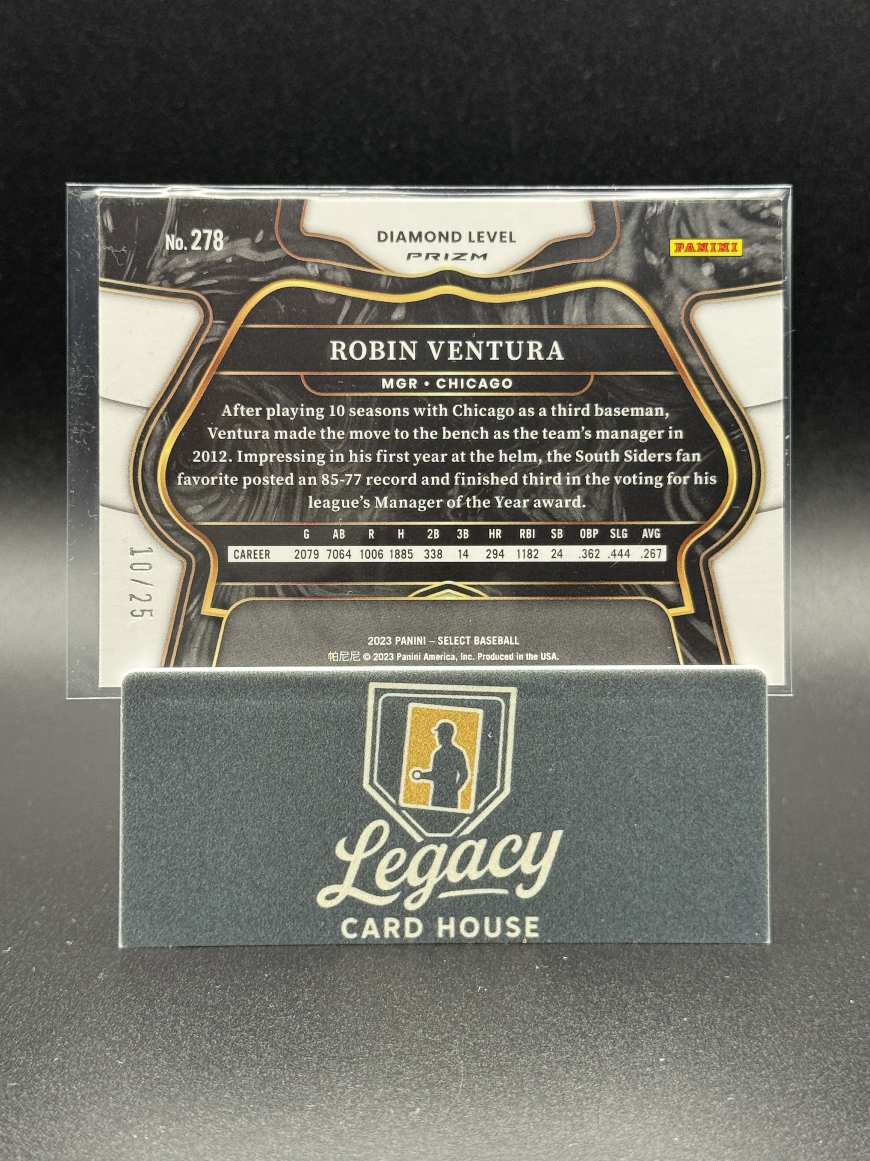 2023 Panini Select #278 Robin Ventura Green/White/Purple Prizm #/25