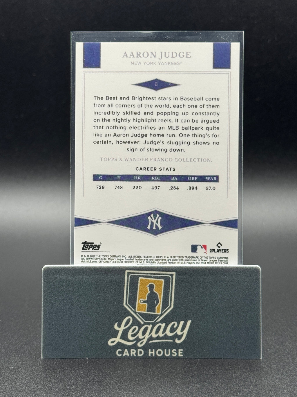 2022 Topps x Wander Franco #3 Aaron Judge