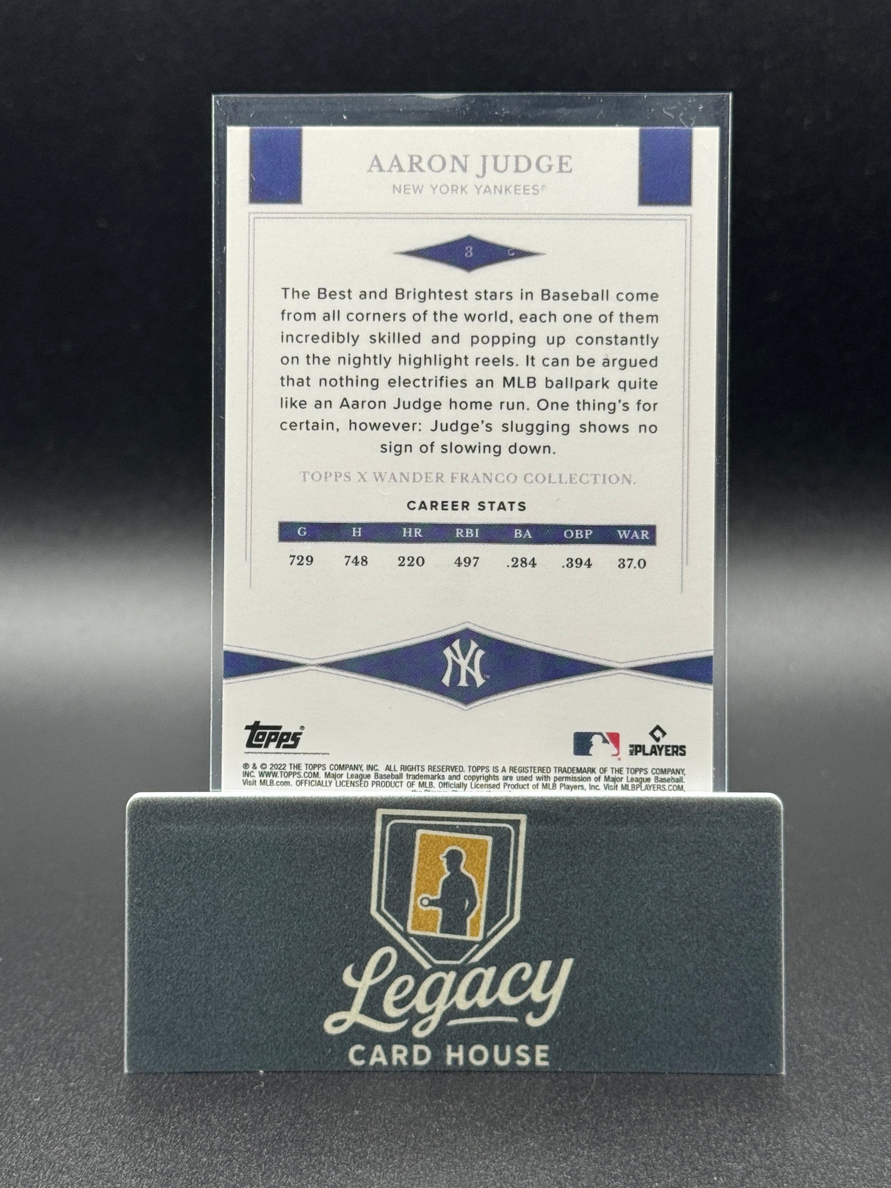 2022 Topps x Wander Franco #3 Aaron Judge