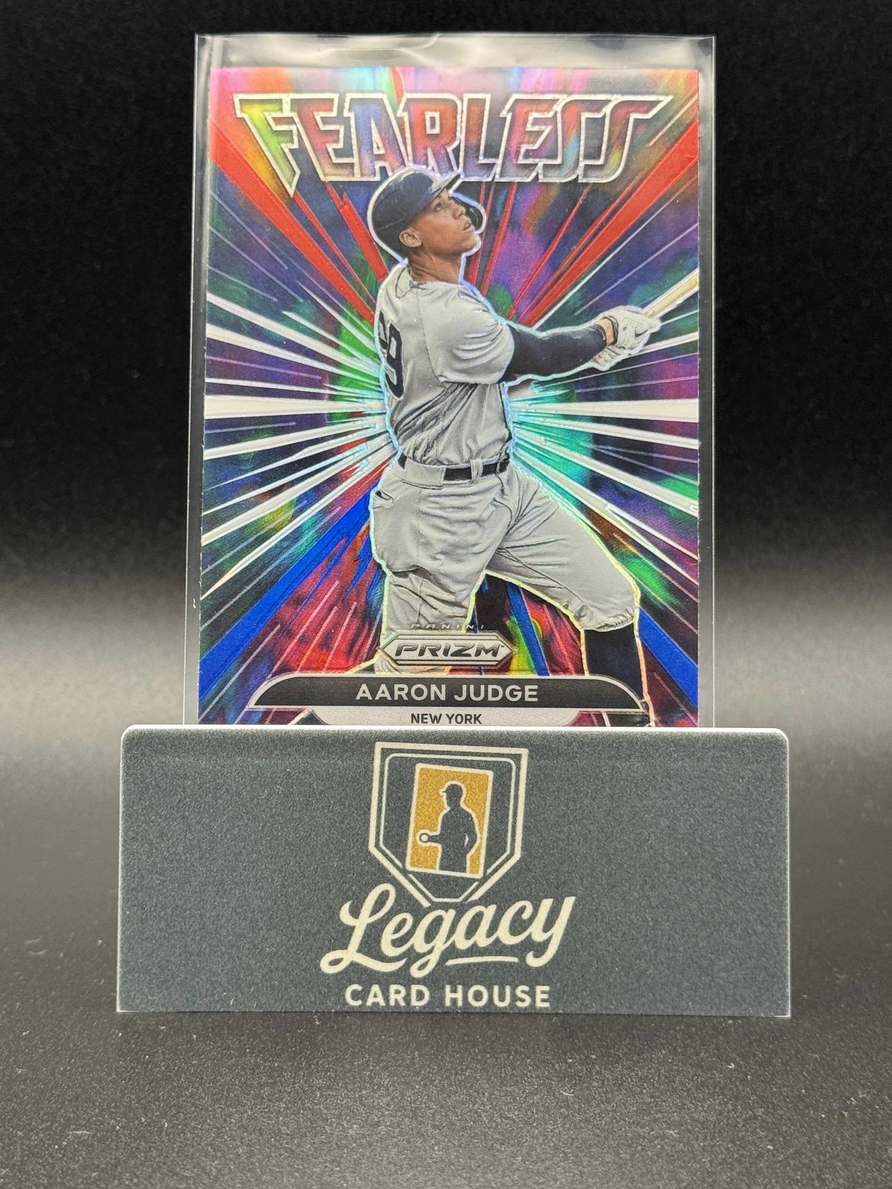 2022 Panini Prizm #FL-6 Aaron Judge Fearless Red/White/Blue Prizm
