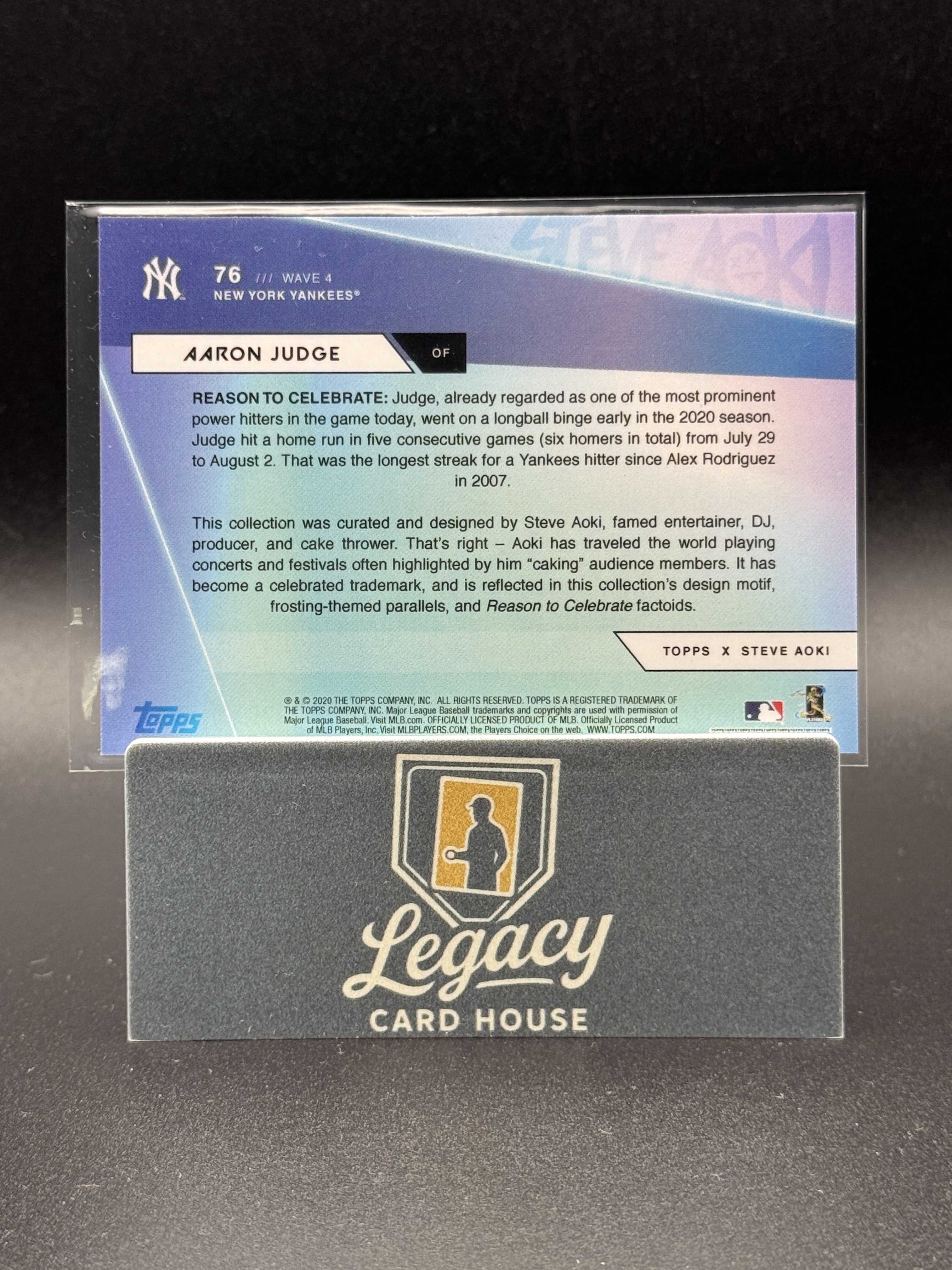 2020 Topps x Steve Aoki #76 Aaron Judge