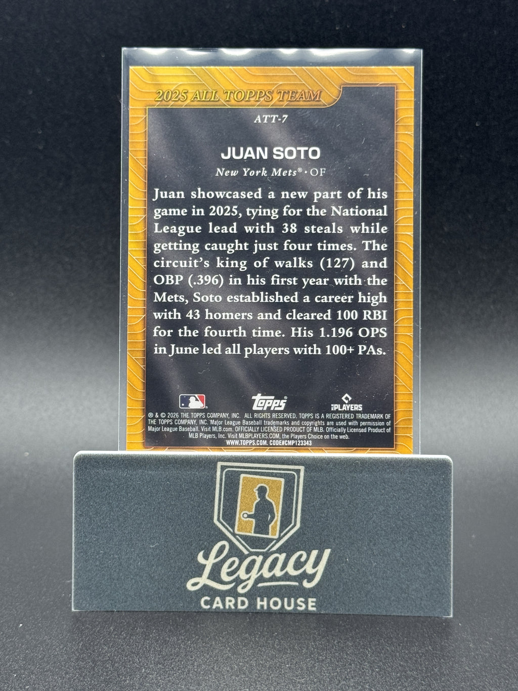 2026 Topps #ATT-7 Juan Soto 2025 All Topps Team