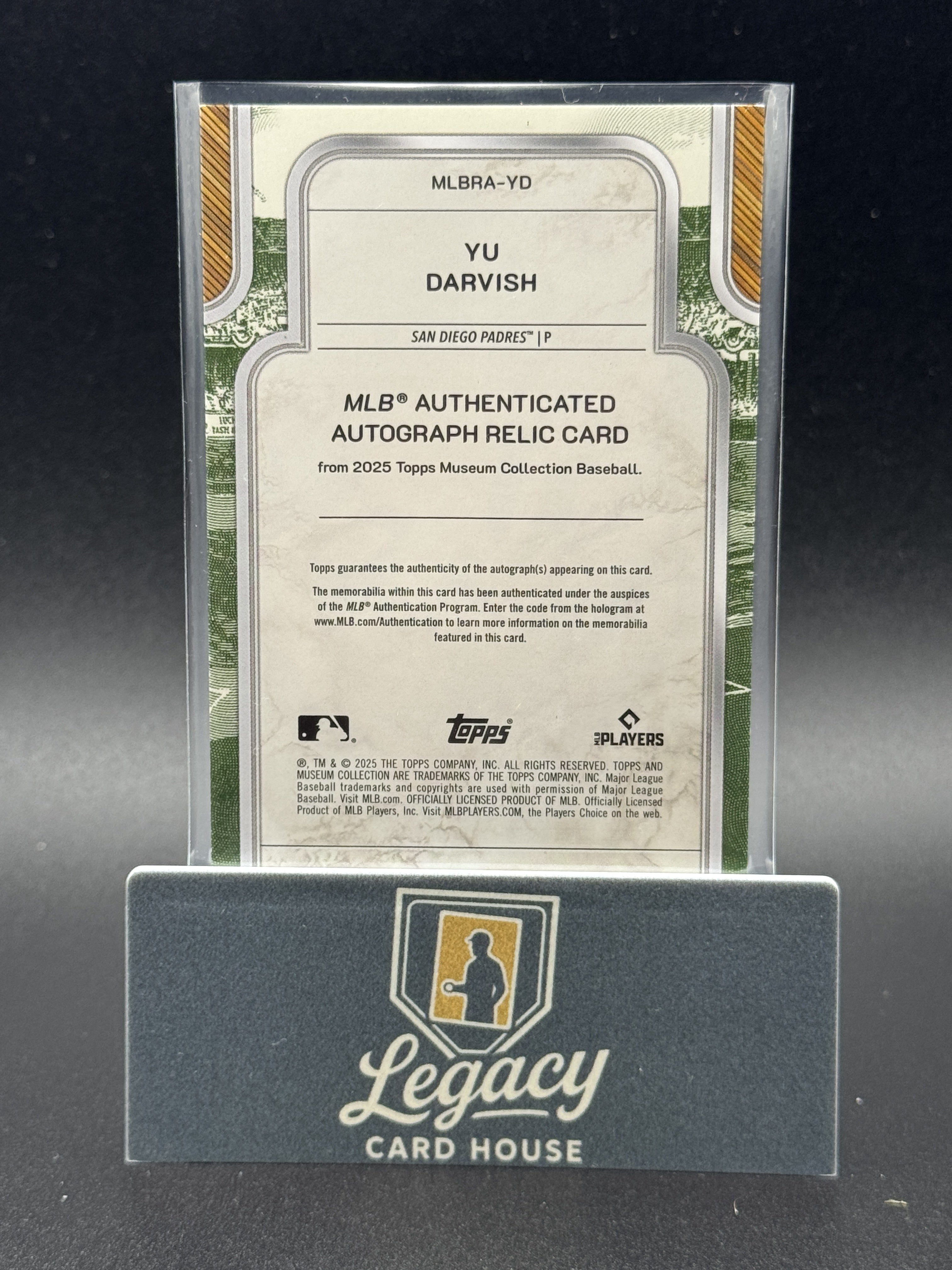 2025 Topps Museum Collection Yu Darvish MLB Auth. Relic Autograph Cards Ruby