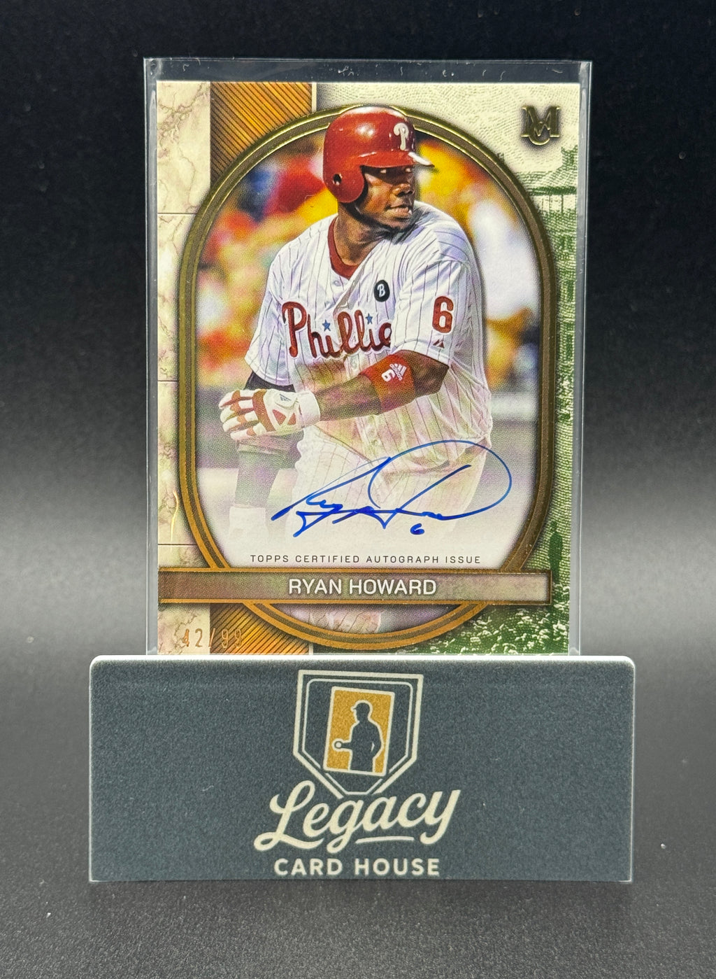 2025 Topps Museum Collection Ryan Howard Archival Auto Gold /99