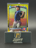 2025 Bowman Draft #BDC-131 Kaleb Wing Chrome Yellow Reptilian Refractor #/75