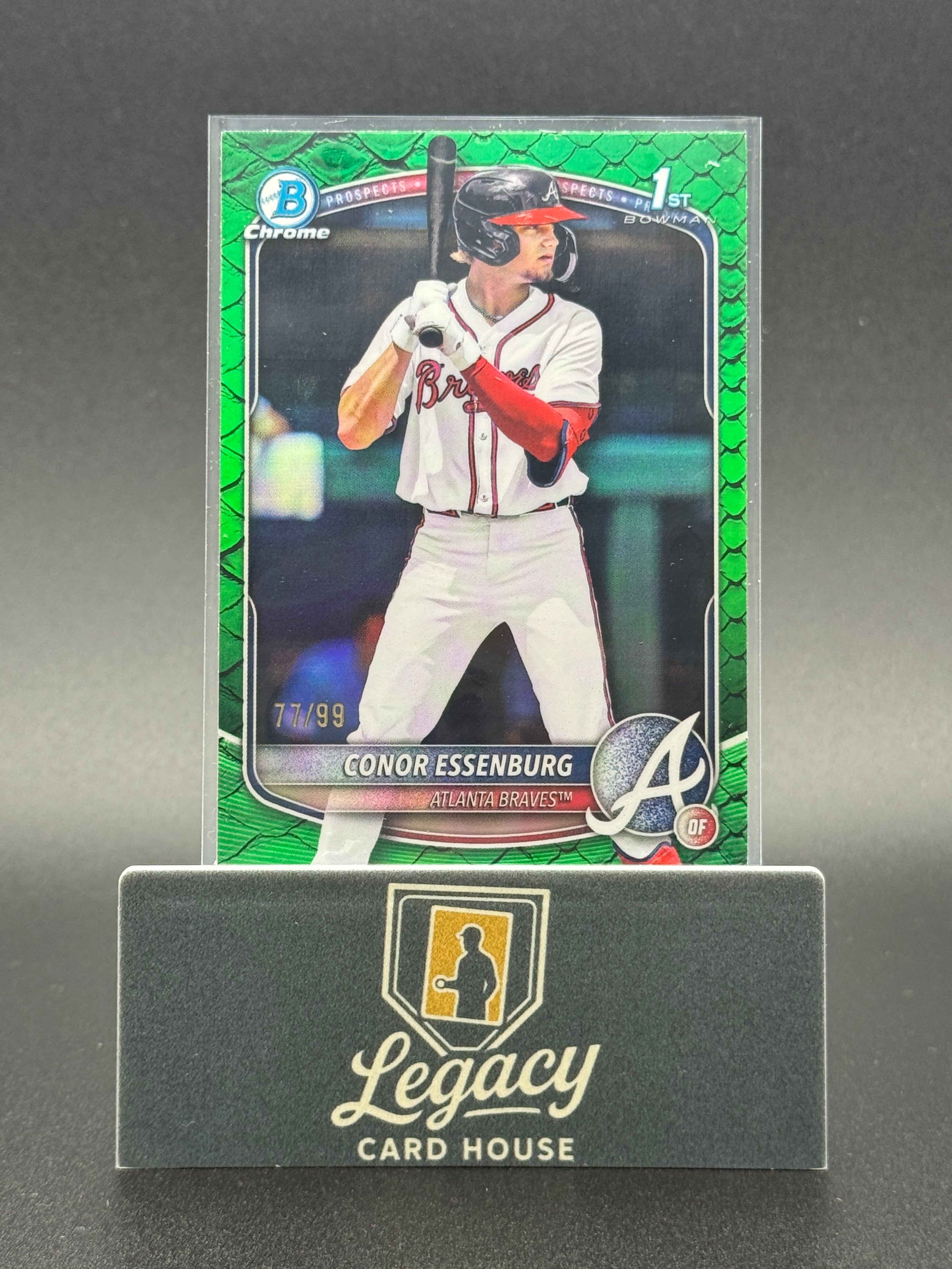 2025 Bowman Draft #BDC-124 Conor Essenburg Chrome Green Reptilian Refractor #/99