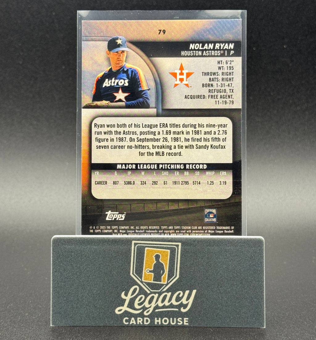 2025 Stadium Club #79 Nolan Ryan Bronze Foil