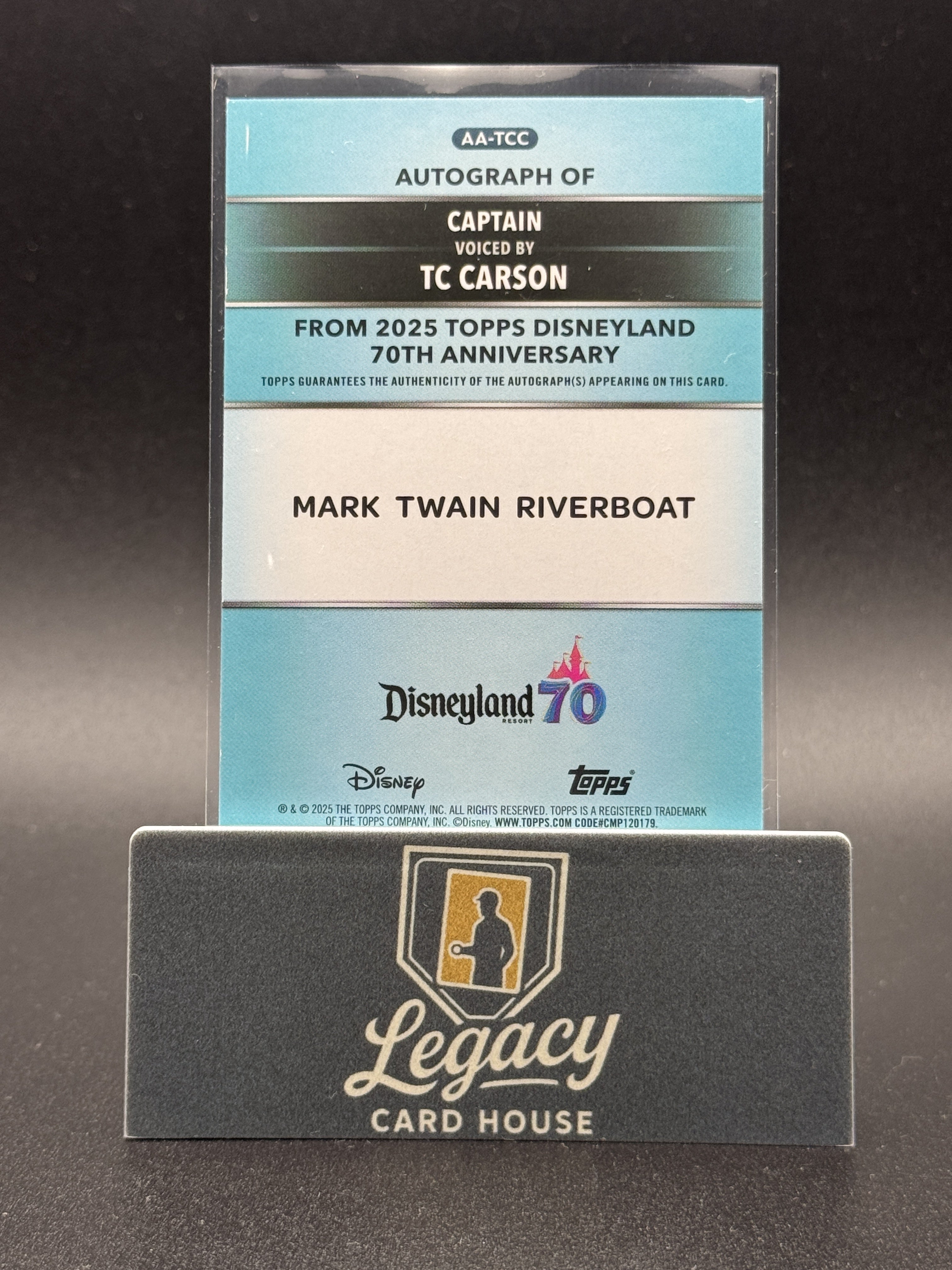 2025 Topps Disneyland 70th Anniversary #AA-TCC TC Carson Attraction Autographs