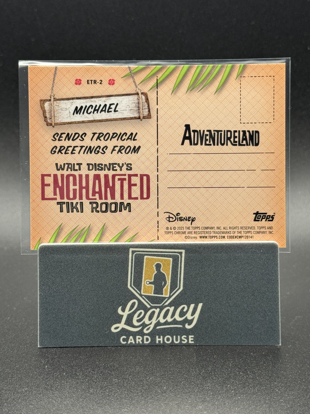 2025 Topps Disneyland 70th Anniversary Michael Greetings From The Tiki Room