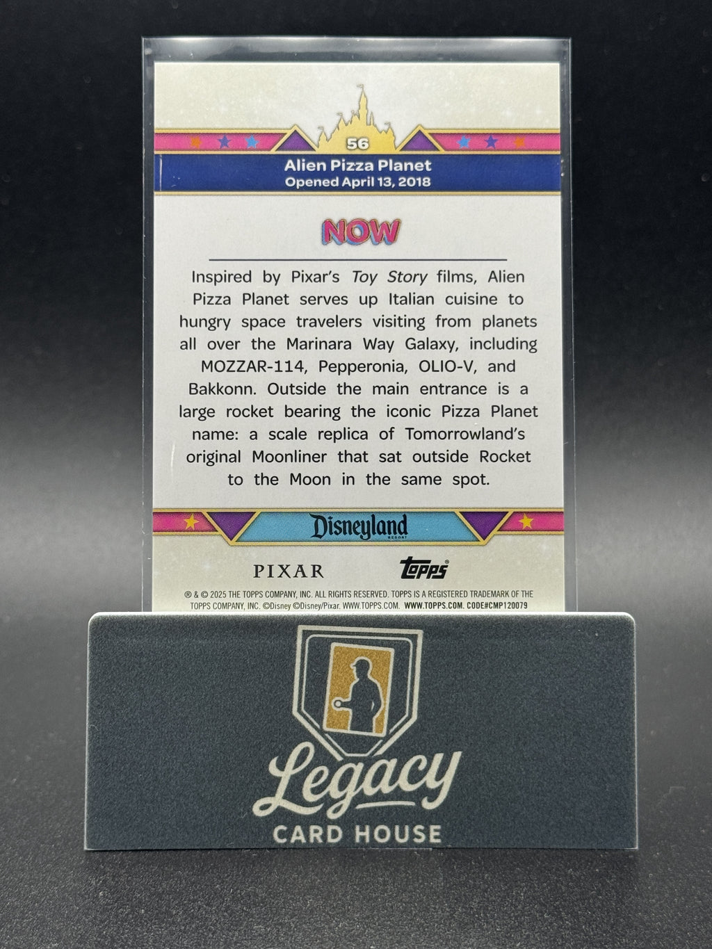 2025 Topps Disneyland 70th Anniversary #56 Alien Pizza Planet Gold Foil #/55