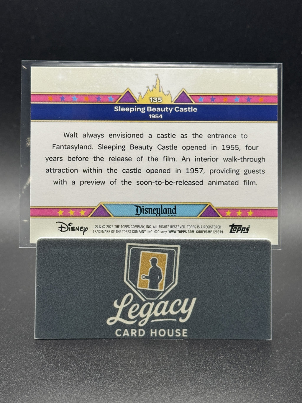 2025 Topps Disneyland 70th Anniversary Sleeping Beauty Castle Aqua Electric Dots