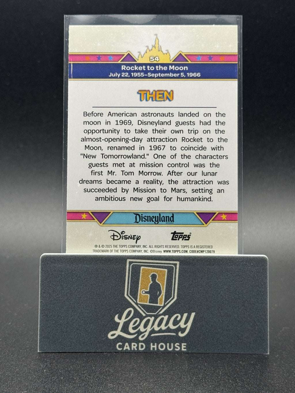 2025 Topps Disneyland 70th Anniversary #54 Rocket to the Moon Aqua Electric Dots