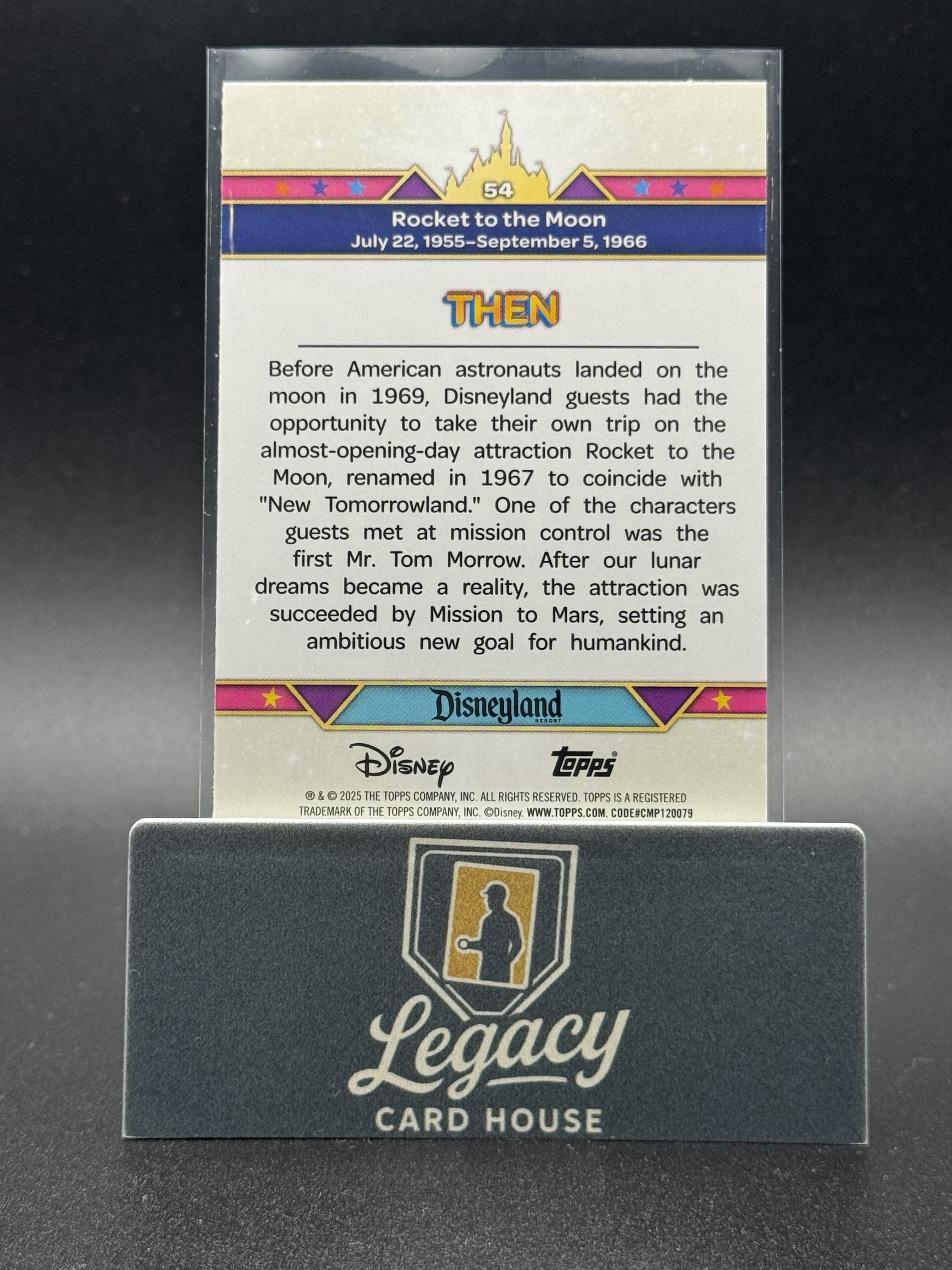 2025 Topps Disneyland 70th Anniversary #54 Rocket to the Moon Aqua Electric Dots