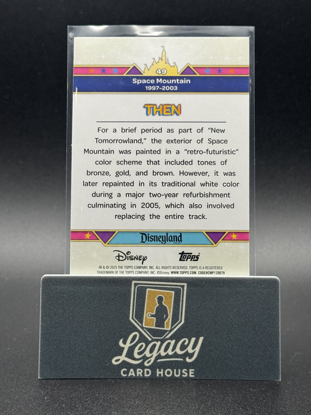 2025 Topps Disneyland 70th Anniversary #49 Space Mountain Green Foil