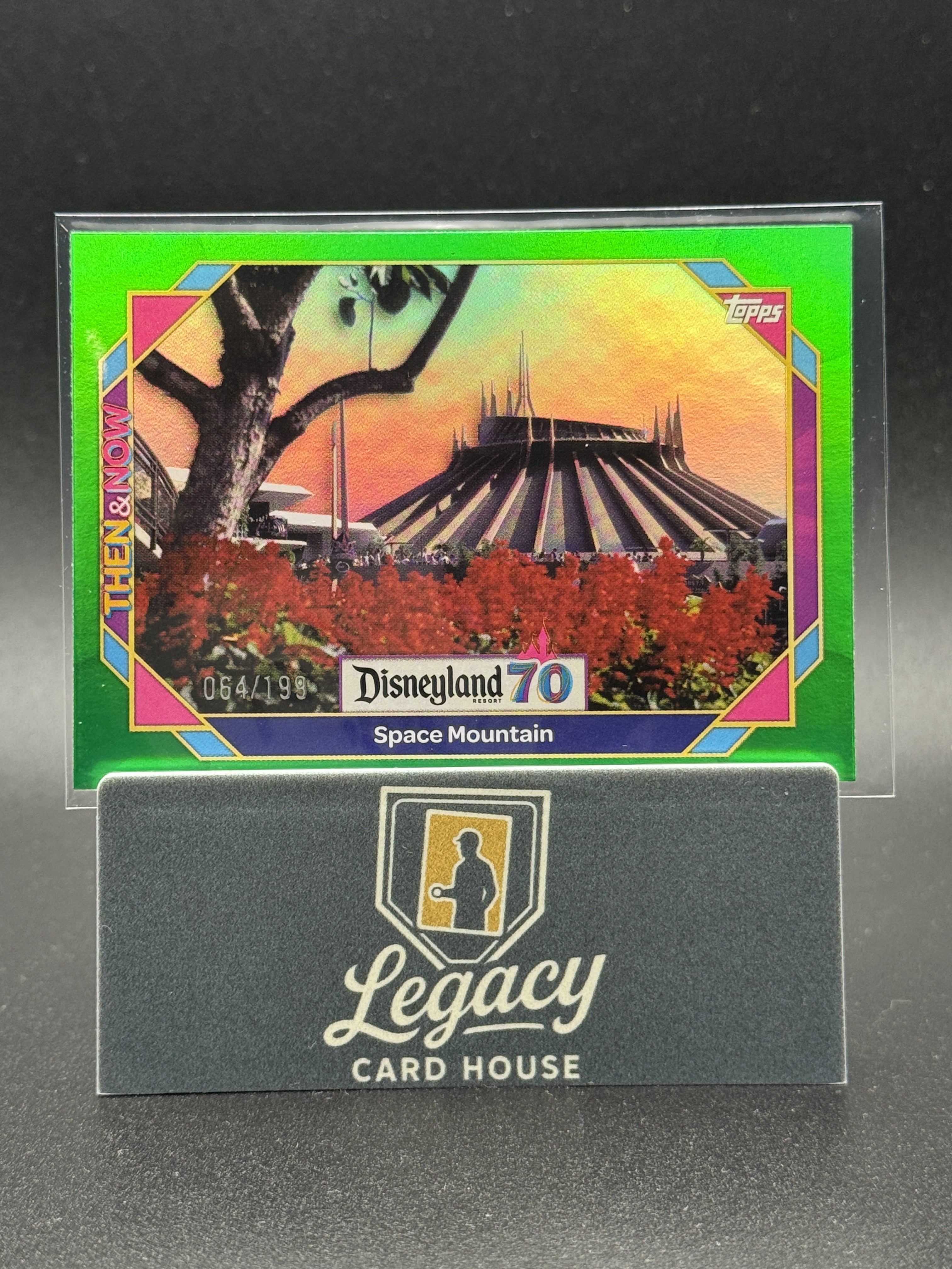 2025 Topps Disneyland 70th Anniversary #49 Space Mountain Green Foil