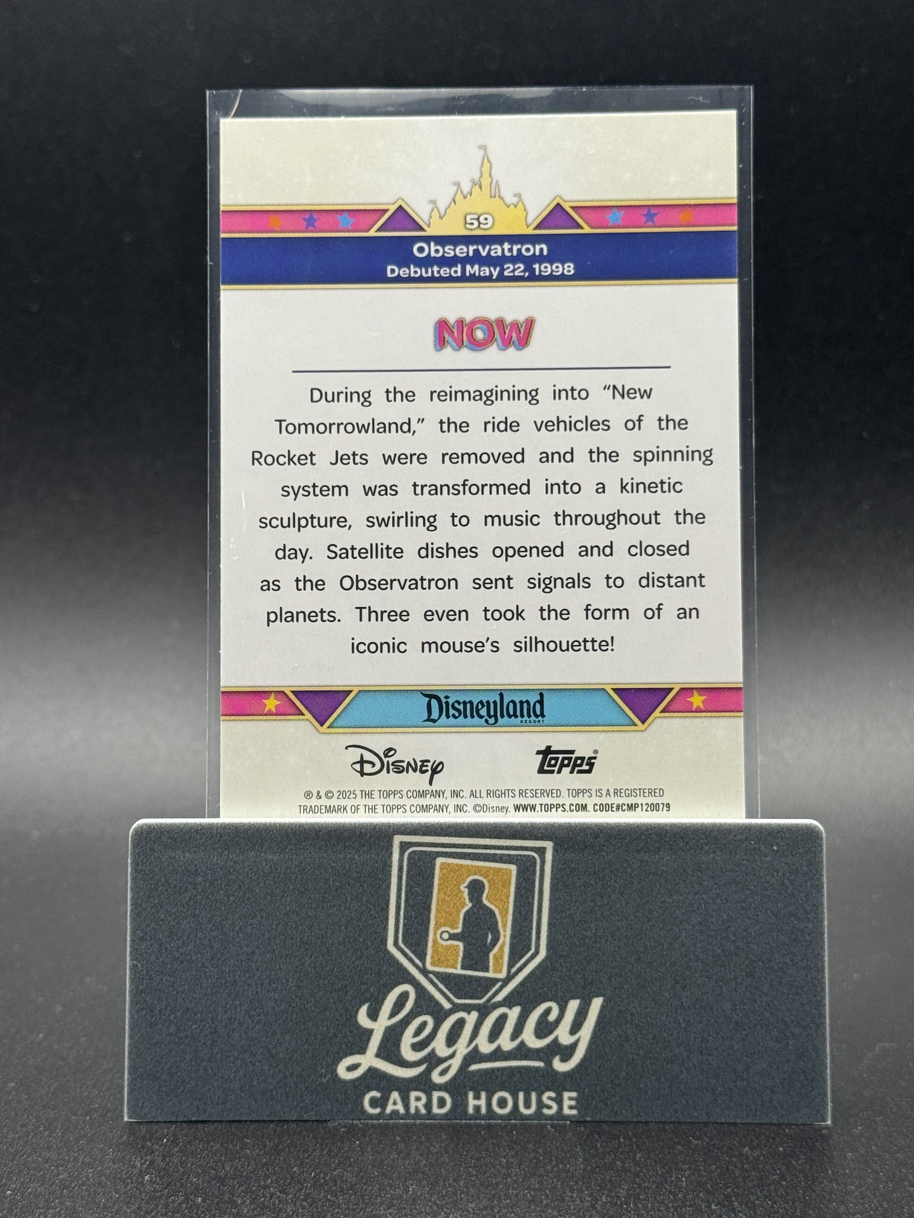 2025 Topps Disneyland 70th Anniversary #59 Observatron Pink Shimmer Foil