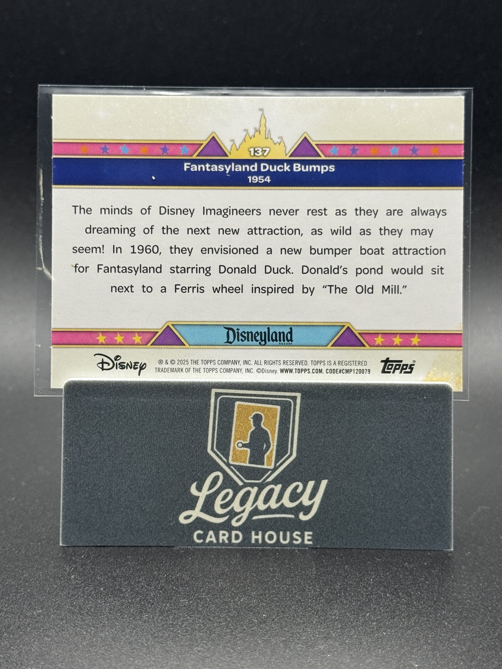 2025 Topps Disneyland 70th Anniversary Fantasyland Duck Bumps Pink Shimmer