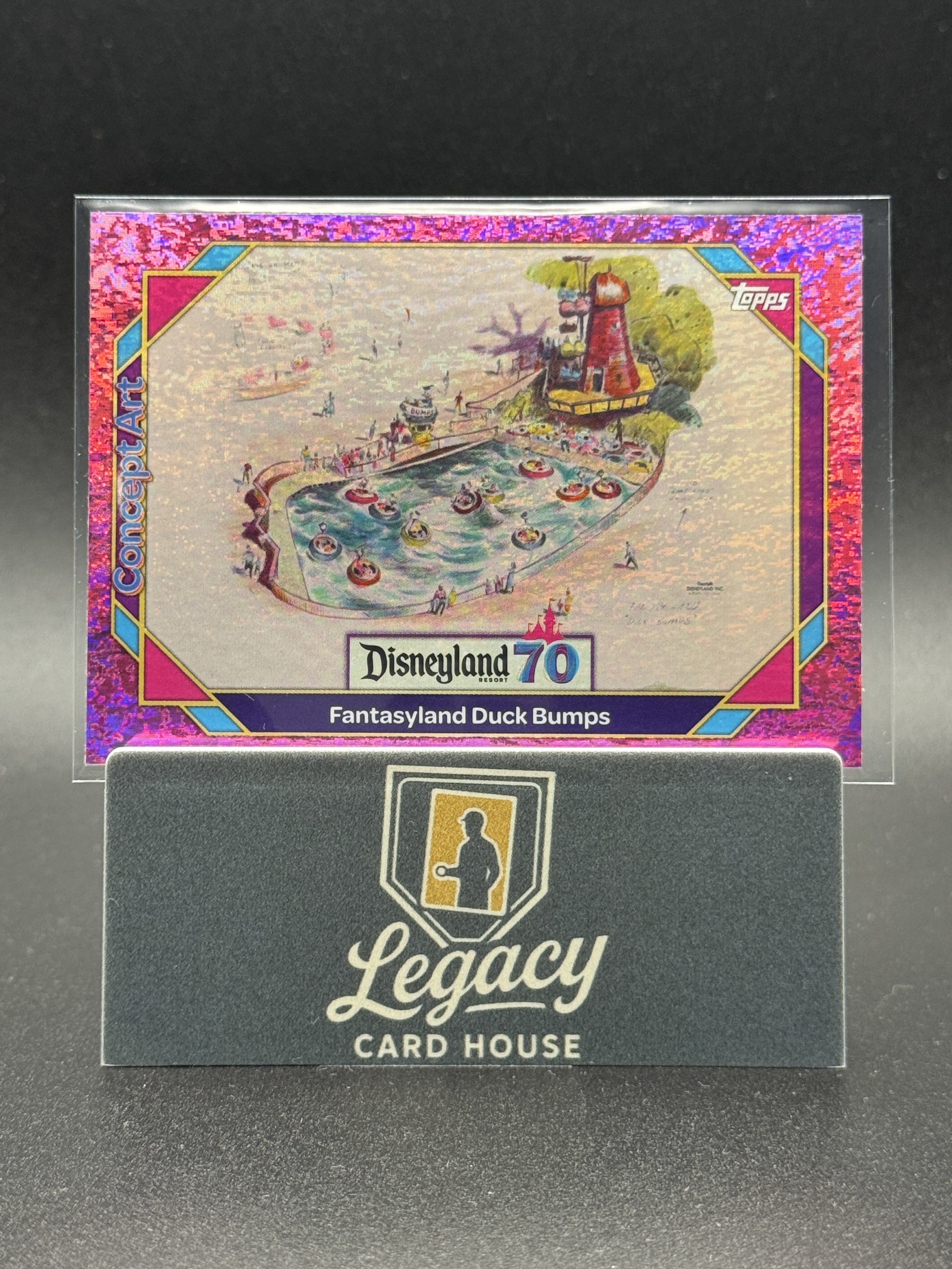 2025 Topps Disneyland 70th Anniversary Fantasyland Duck Bumps Pink Shimmer