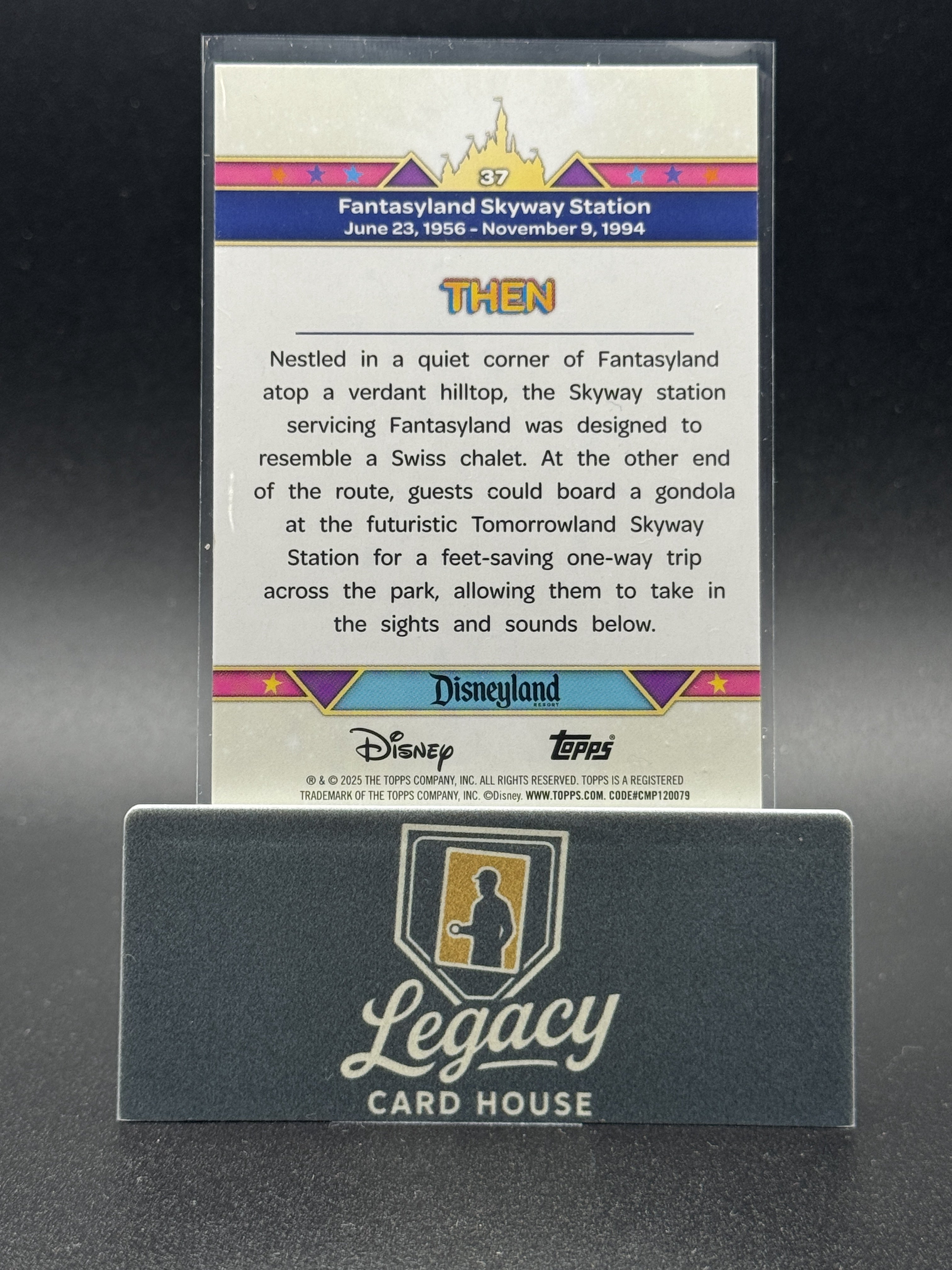 2025 Topps Disneyland 70th Anniversary Fantasyland Skyway Station Pink Shimmer